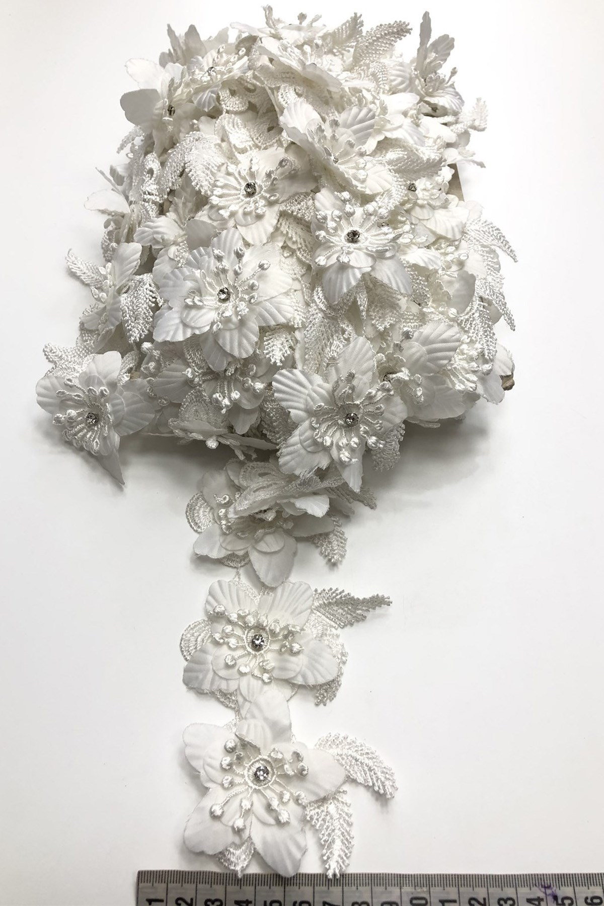 Off White 3D Floral Ribbon