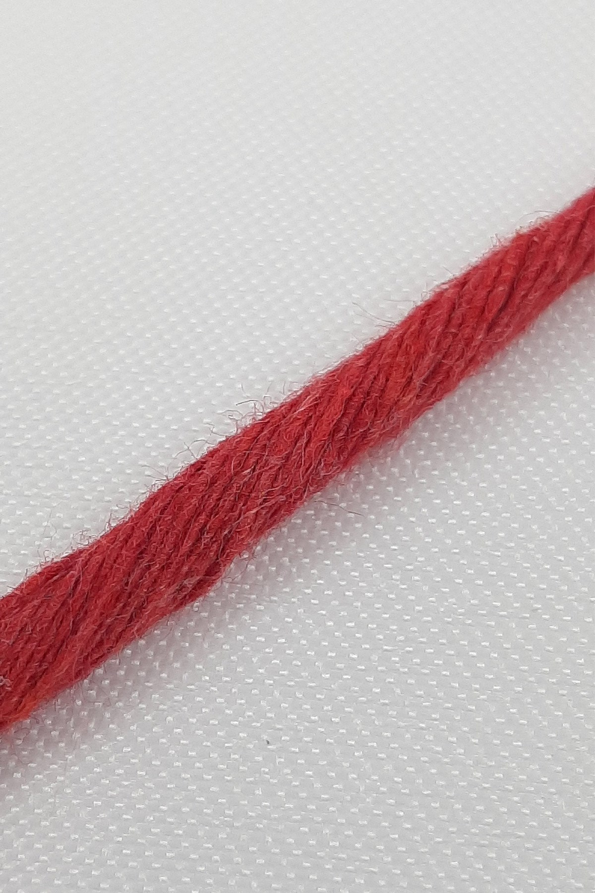 Red Fine Twisted Macrame