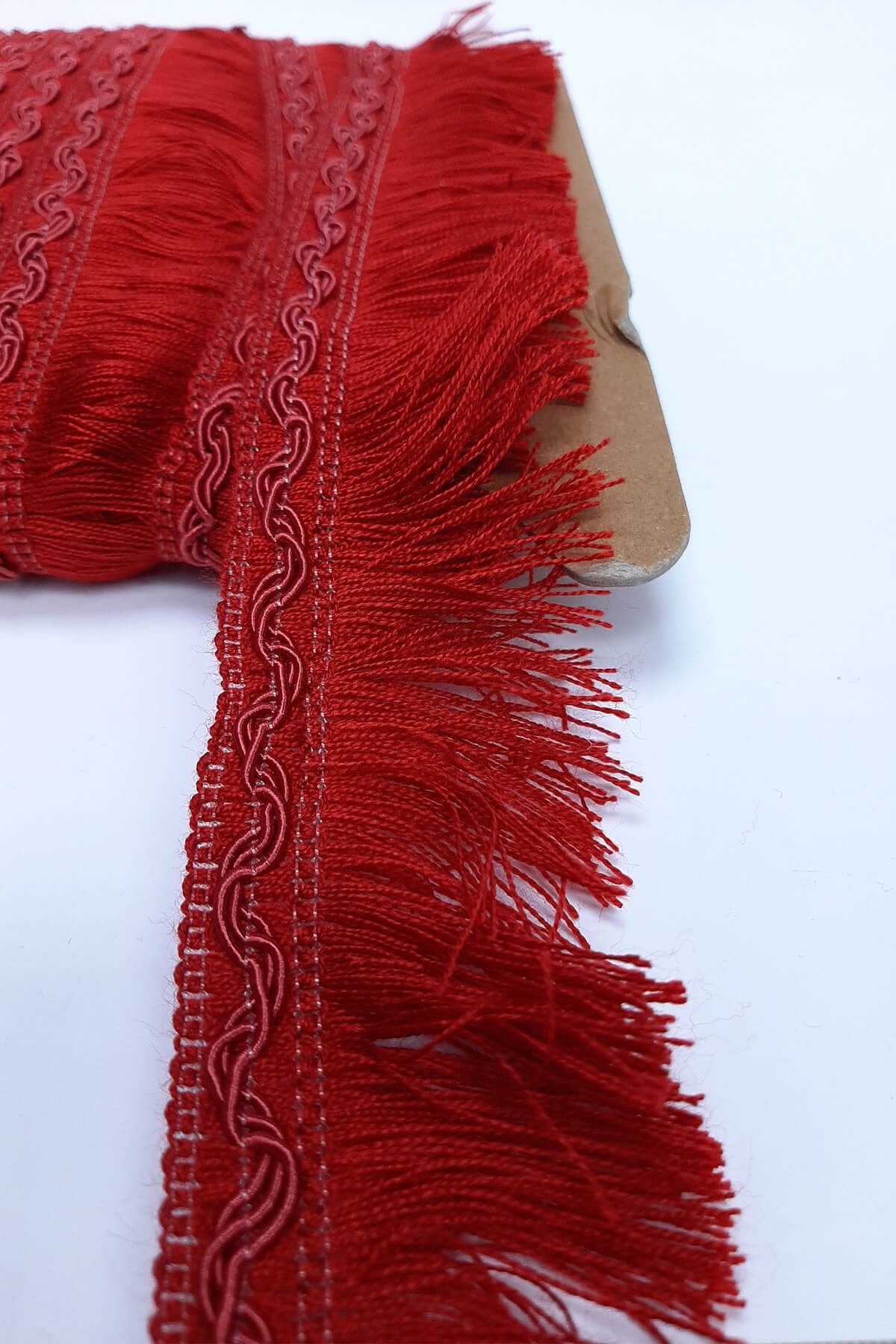 Red Rope Tassel Fringe Ribbon 5 cm