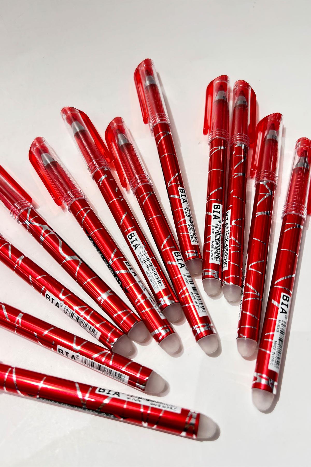 Red Heat-Ejectable Iron-On Pen for Textiles, Drawing, and Tailoring.