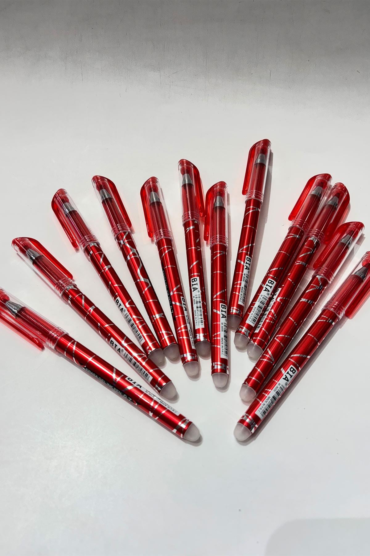 Red Heat-Ejectable Iron-On Pen for Textiles, Drawing, and Tailoring.