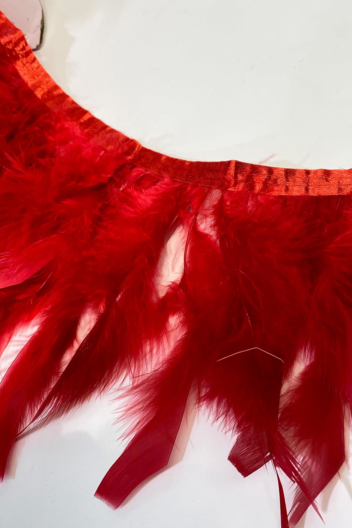 Red Goose Feather Otriş Ribbed Strip Feather
