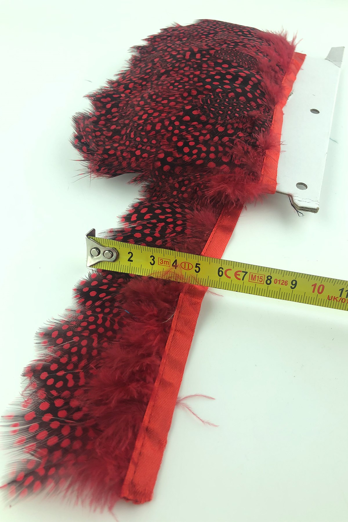 Red Pointed Guinea Chicken Feather