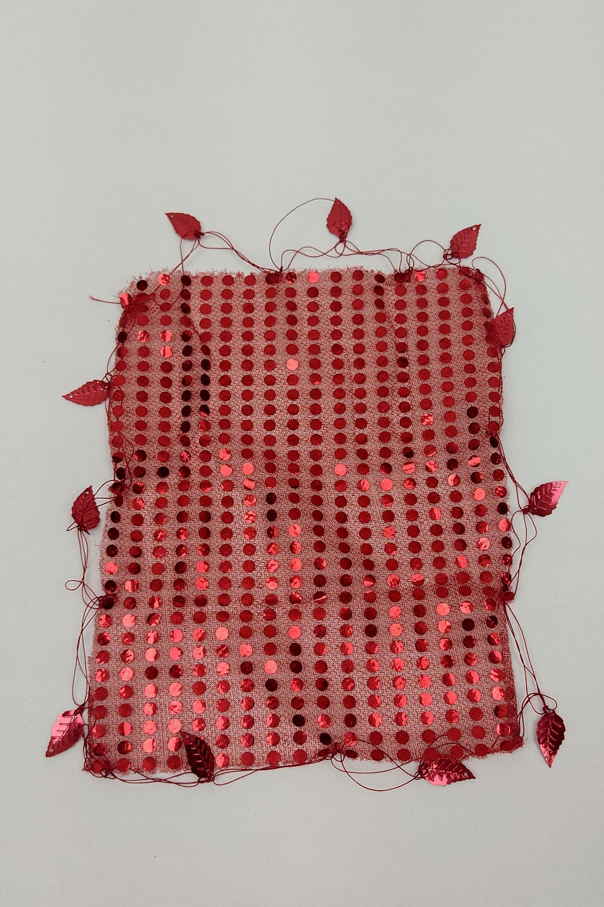 Red Sequin Halay Handkerchief 50 pcs