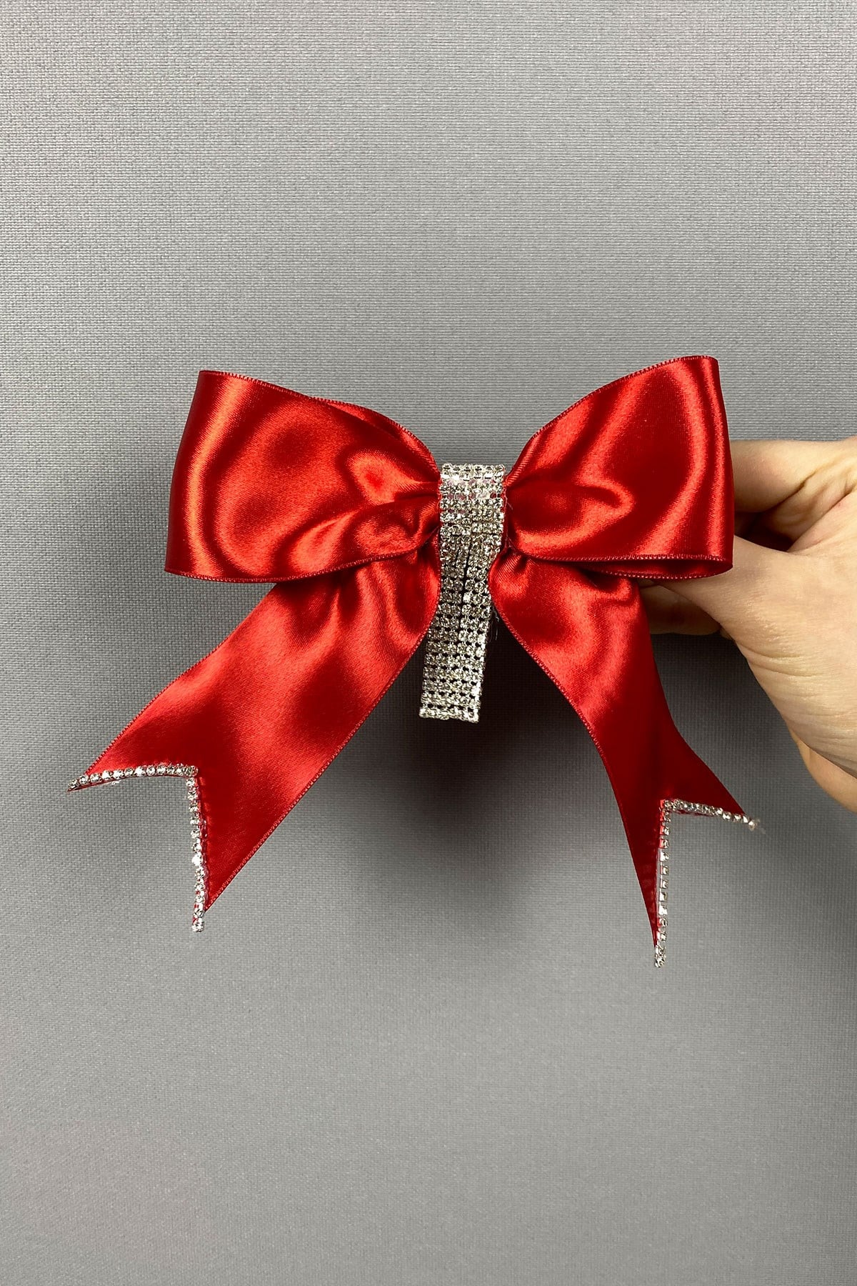 Red Stone Special Design Bow Hair Clip Accessory