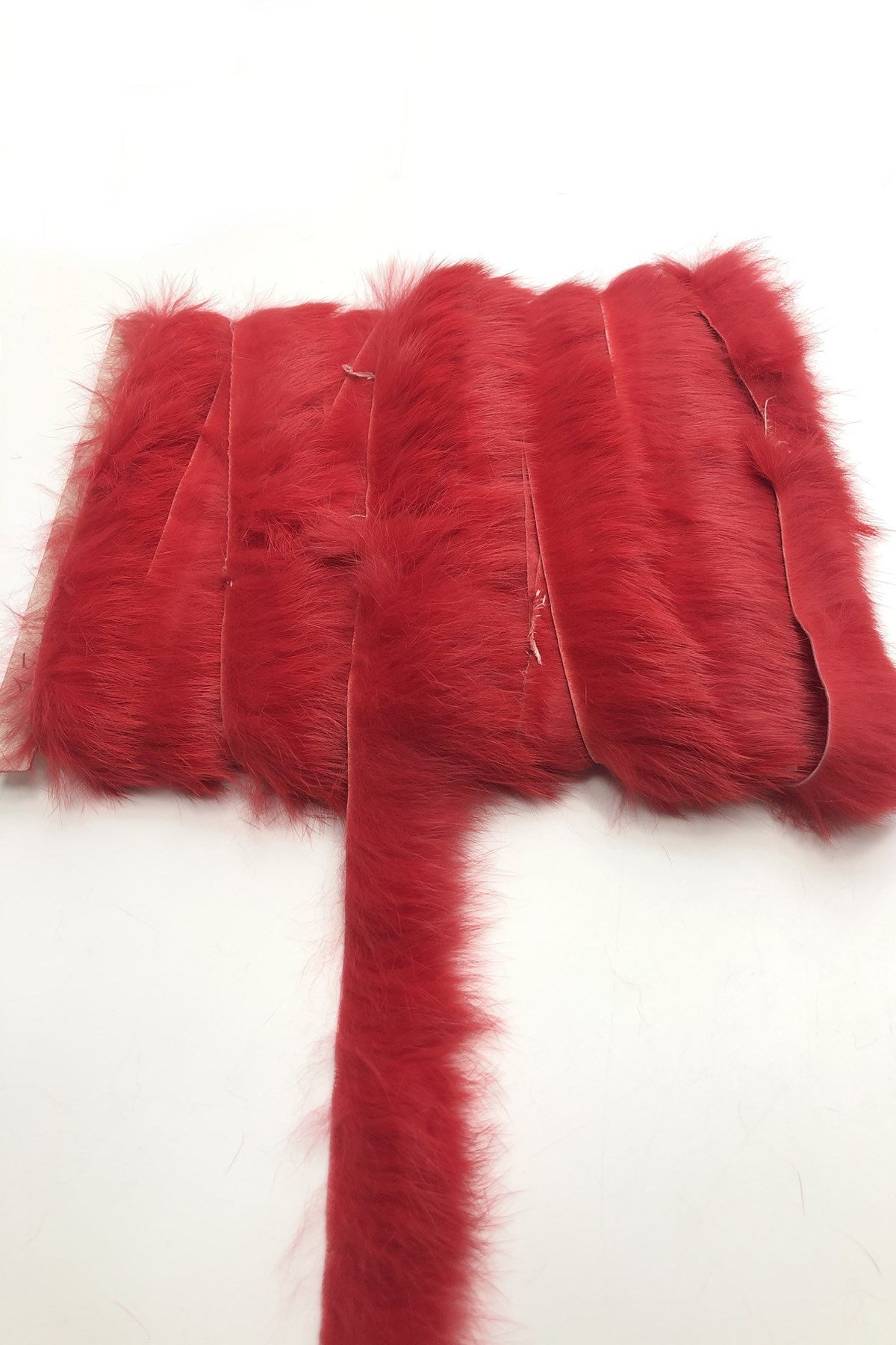 Kırmızı Tavşan Tüyü 1 mt