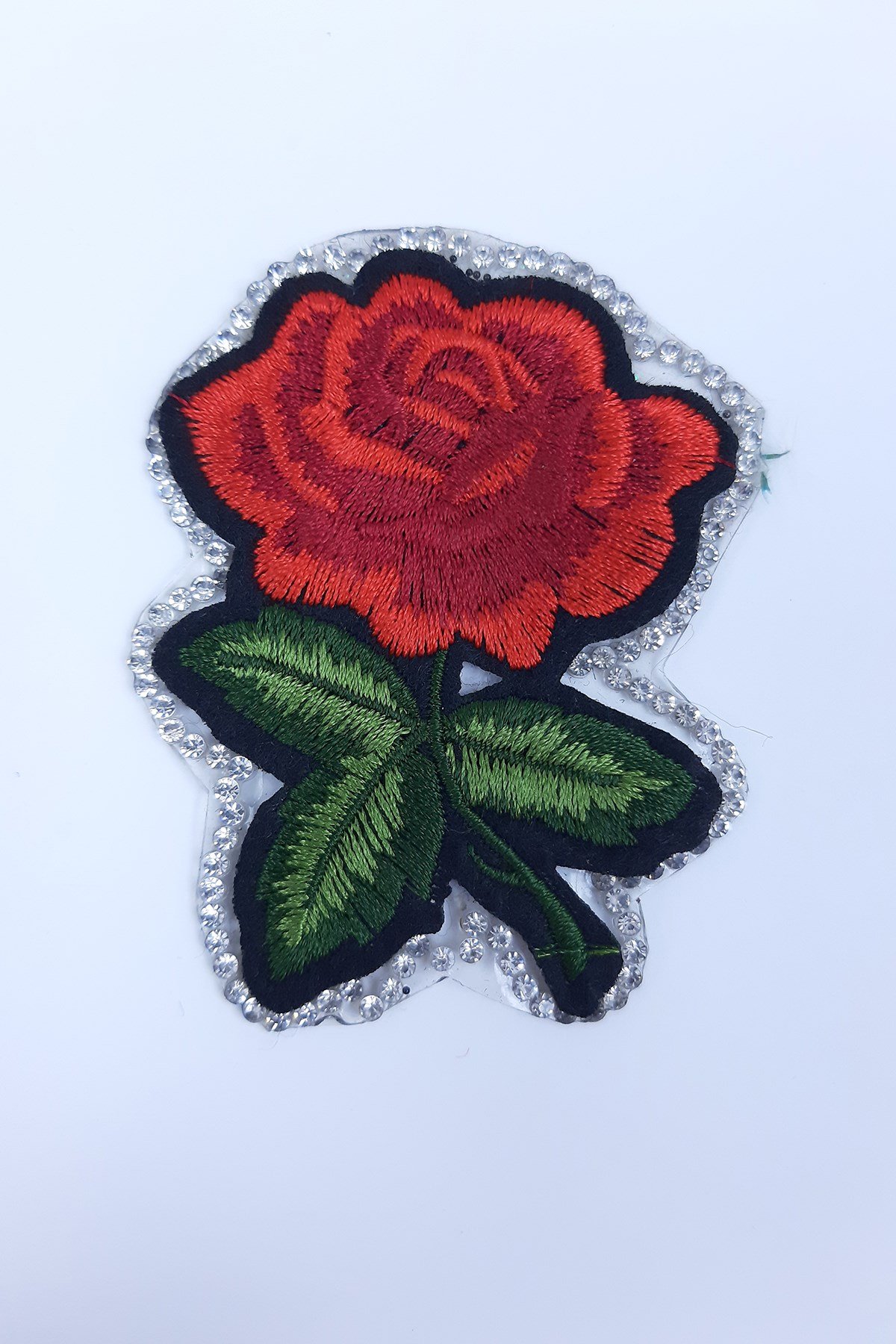 Kırmızı Yeşil Yapraklı Dik Çiçek Arma (Yama)