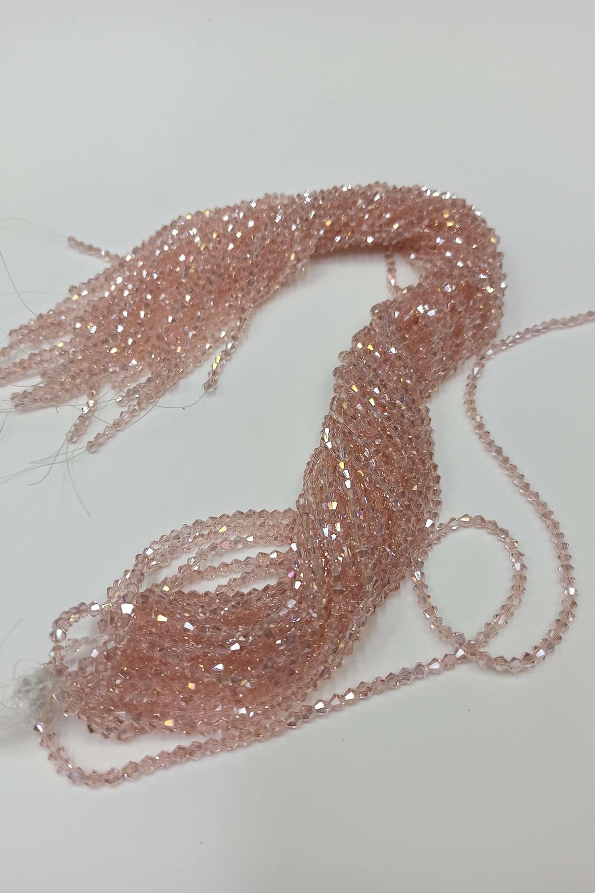 Powder Color Crystal Beads Pyramid 4 mm
