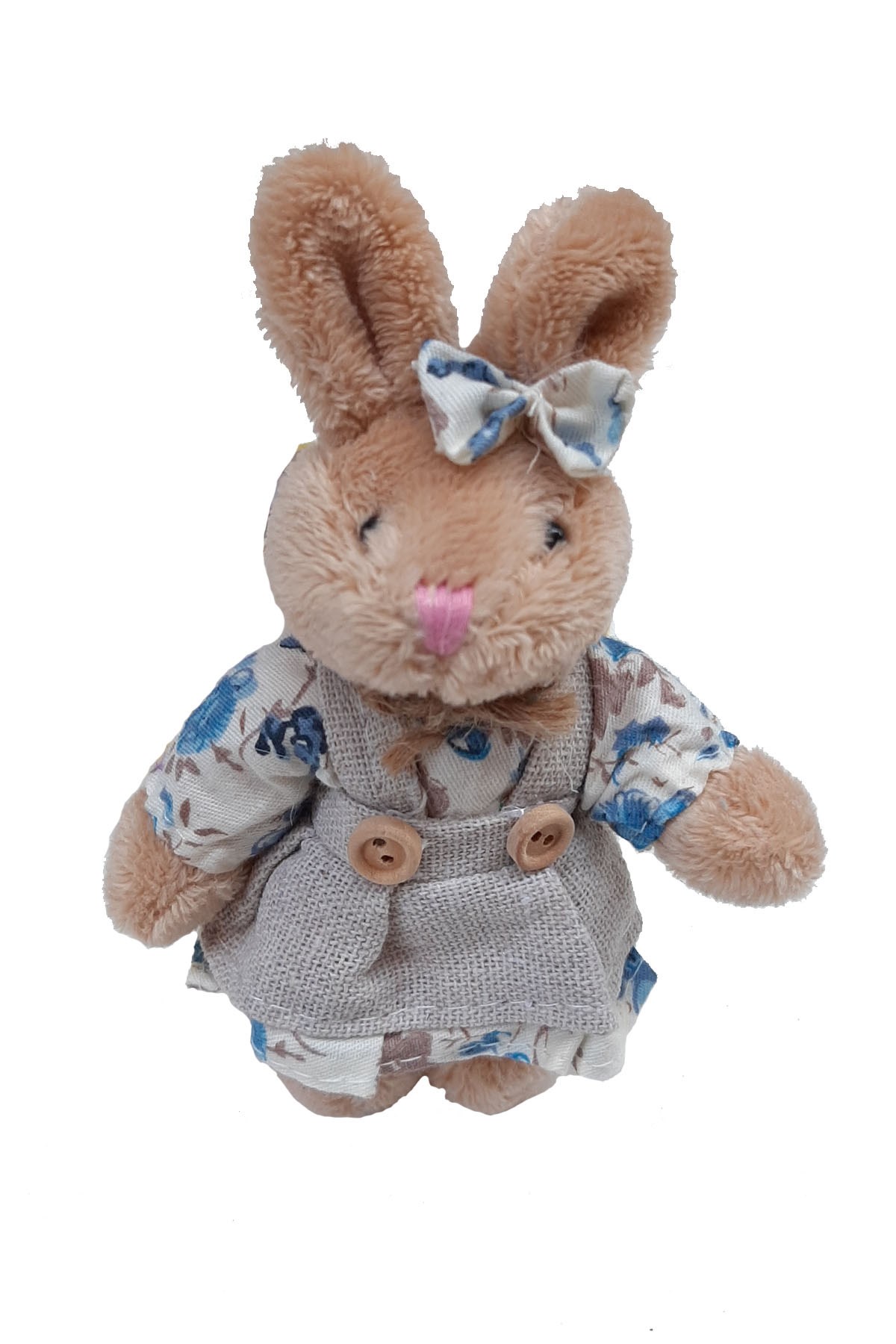 Kıyafetli Kız Peluş Tavşan 12 cm