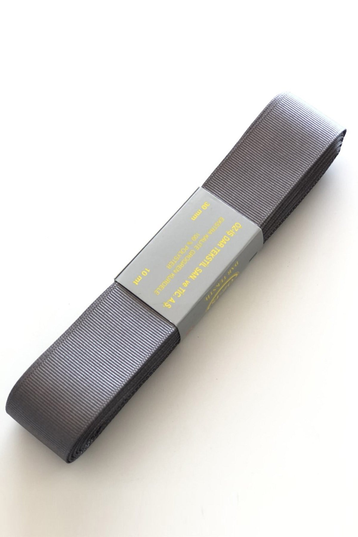Dark Gray Grosgrain Ribbon 3 cm 10 m