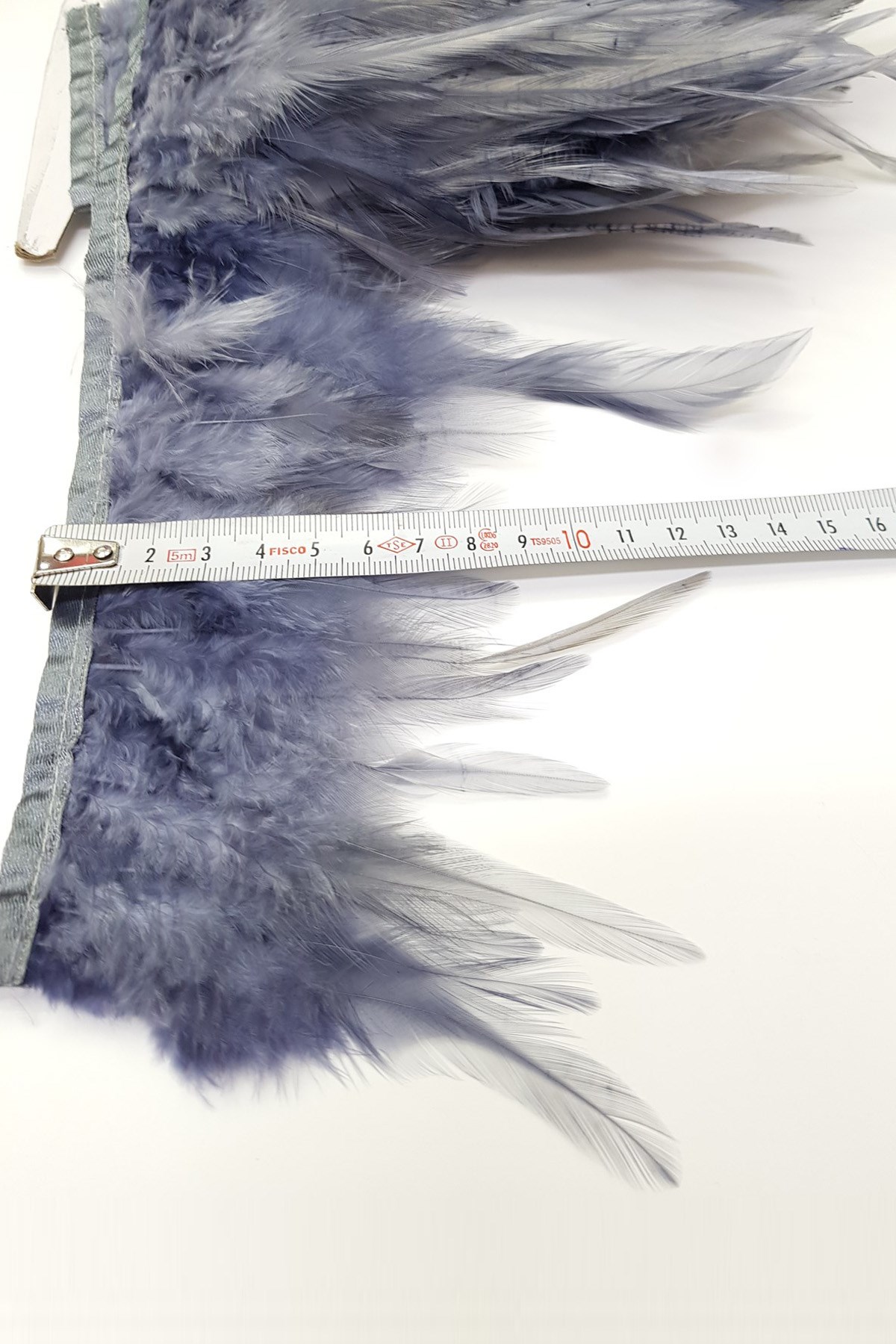 Dark Gray Rooster Feather 1 mt