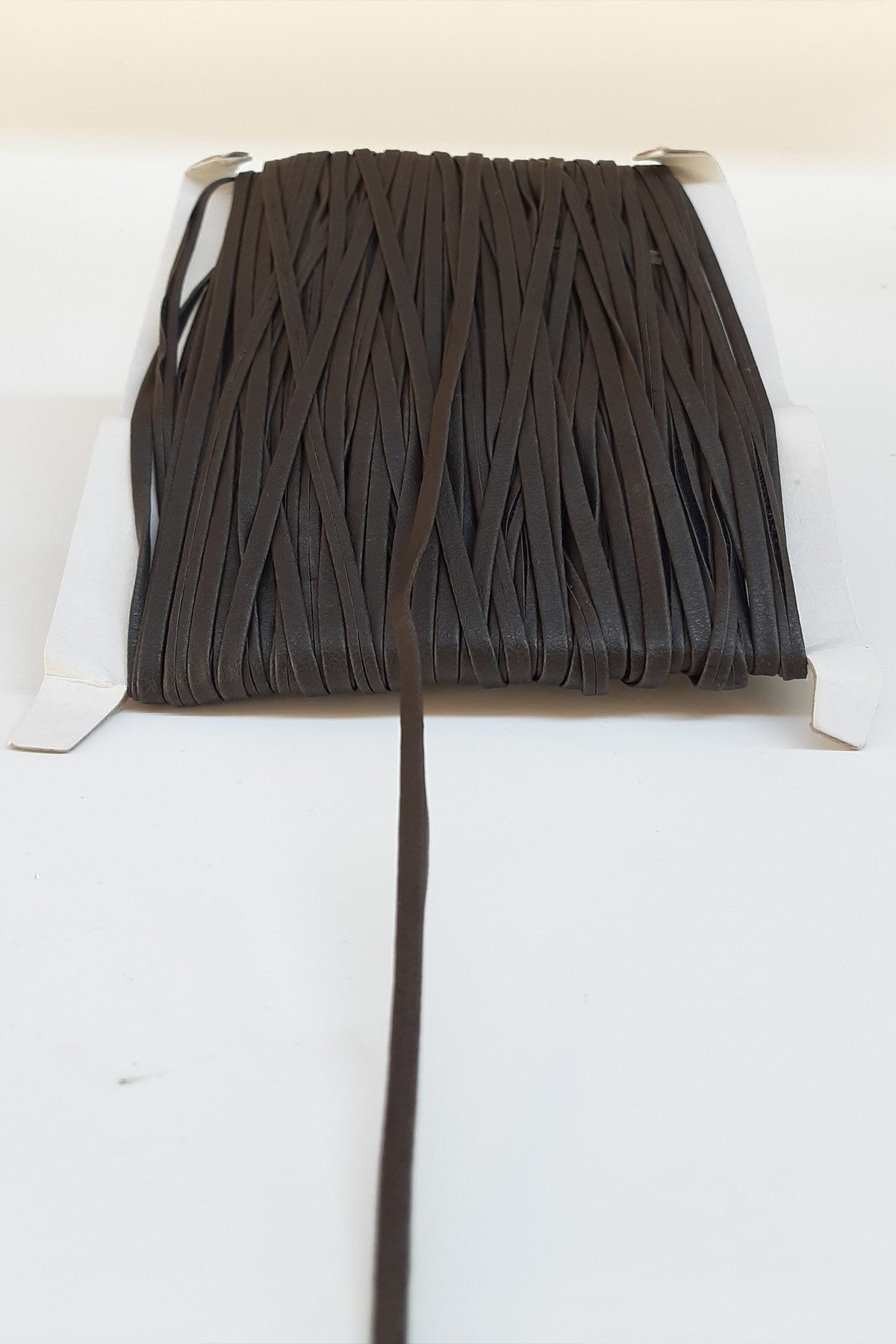 Koyu Kahve Deri Şerit 0,5 Cm