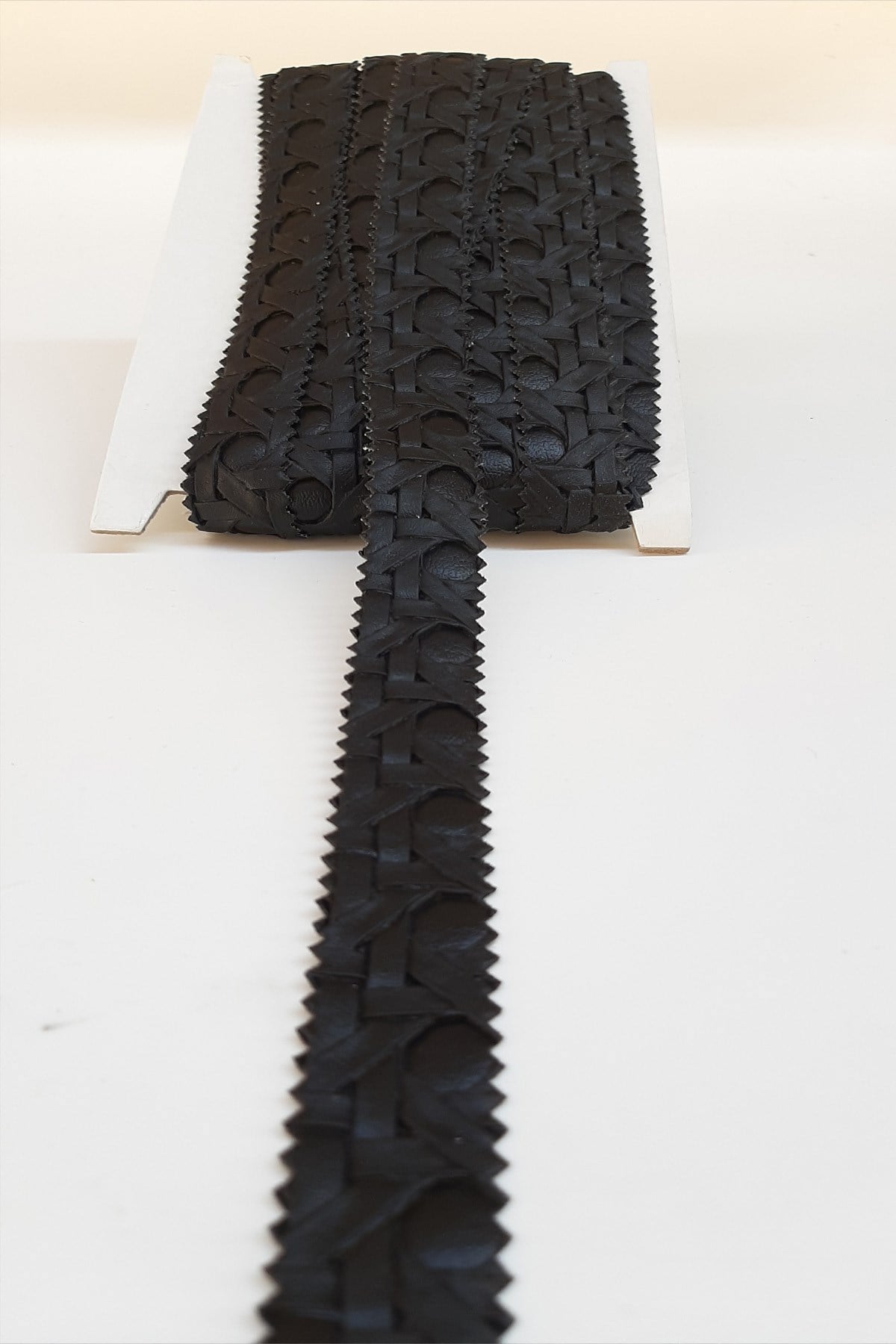 Dark Brown Braided Leather Strip 2.5 Cm