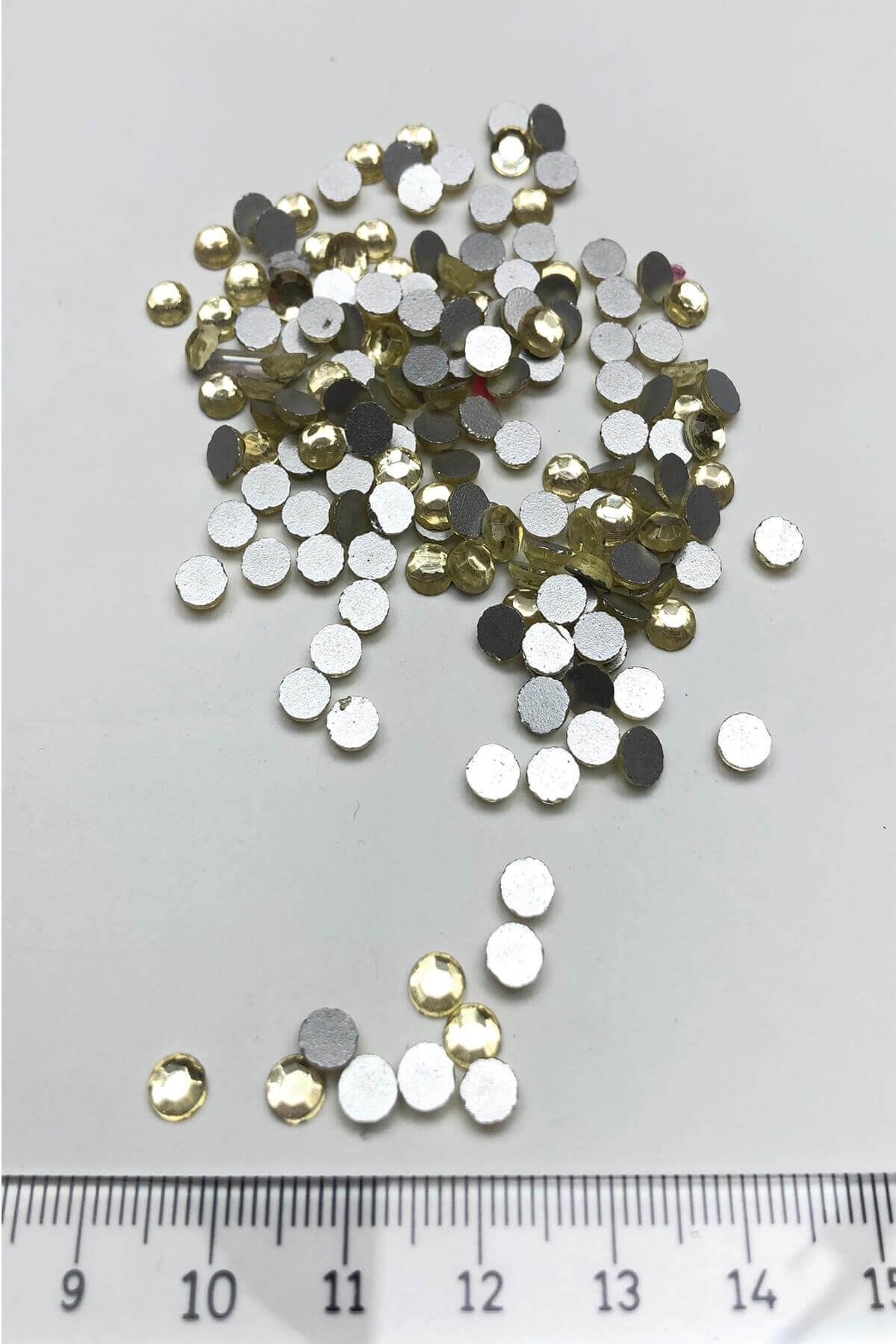 Dark Cream Iron-on Glass Stone Beads 25 gr