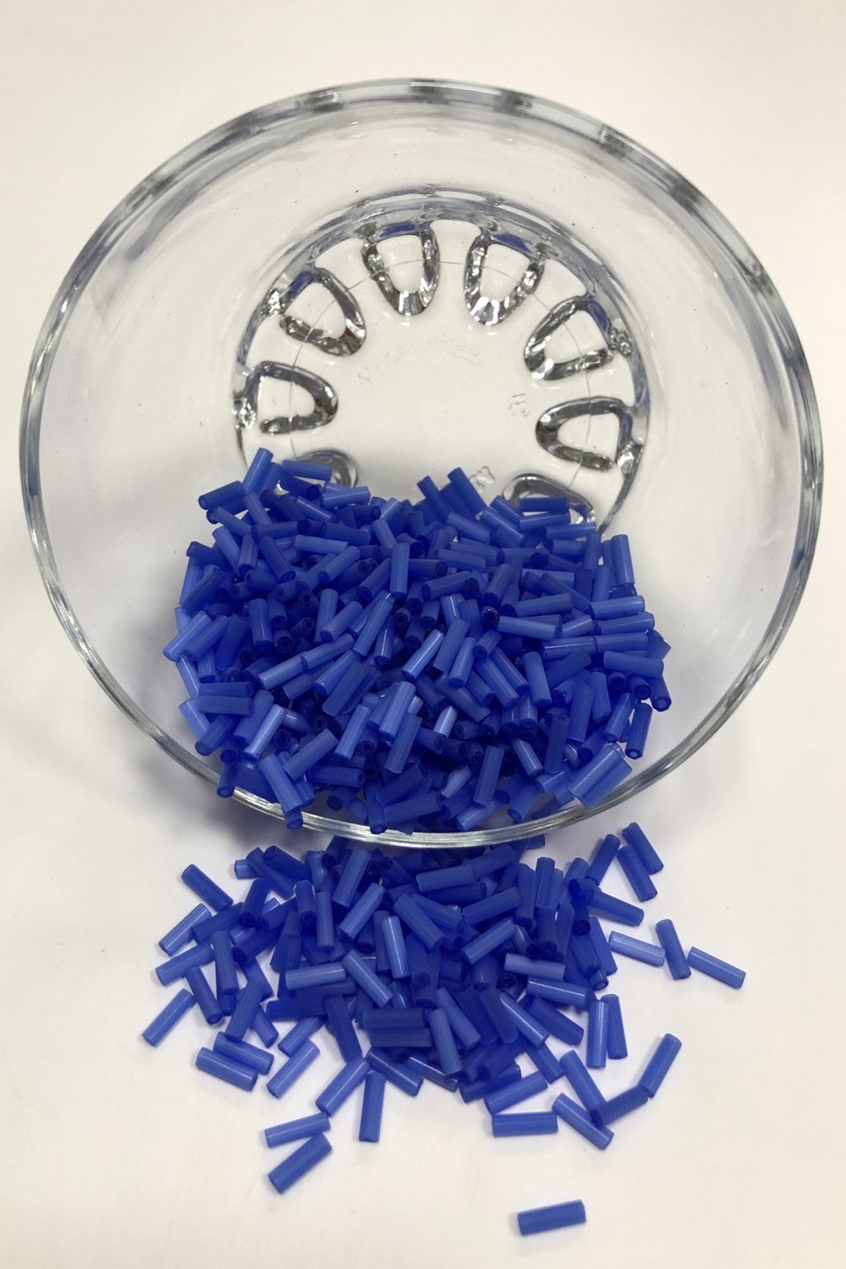 Dark Blue Tubular Beads 5 mm