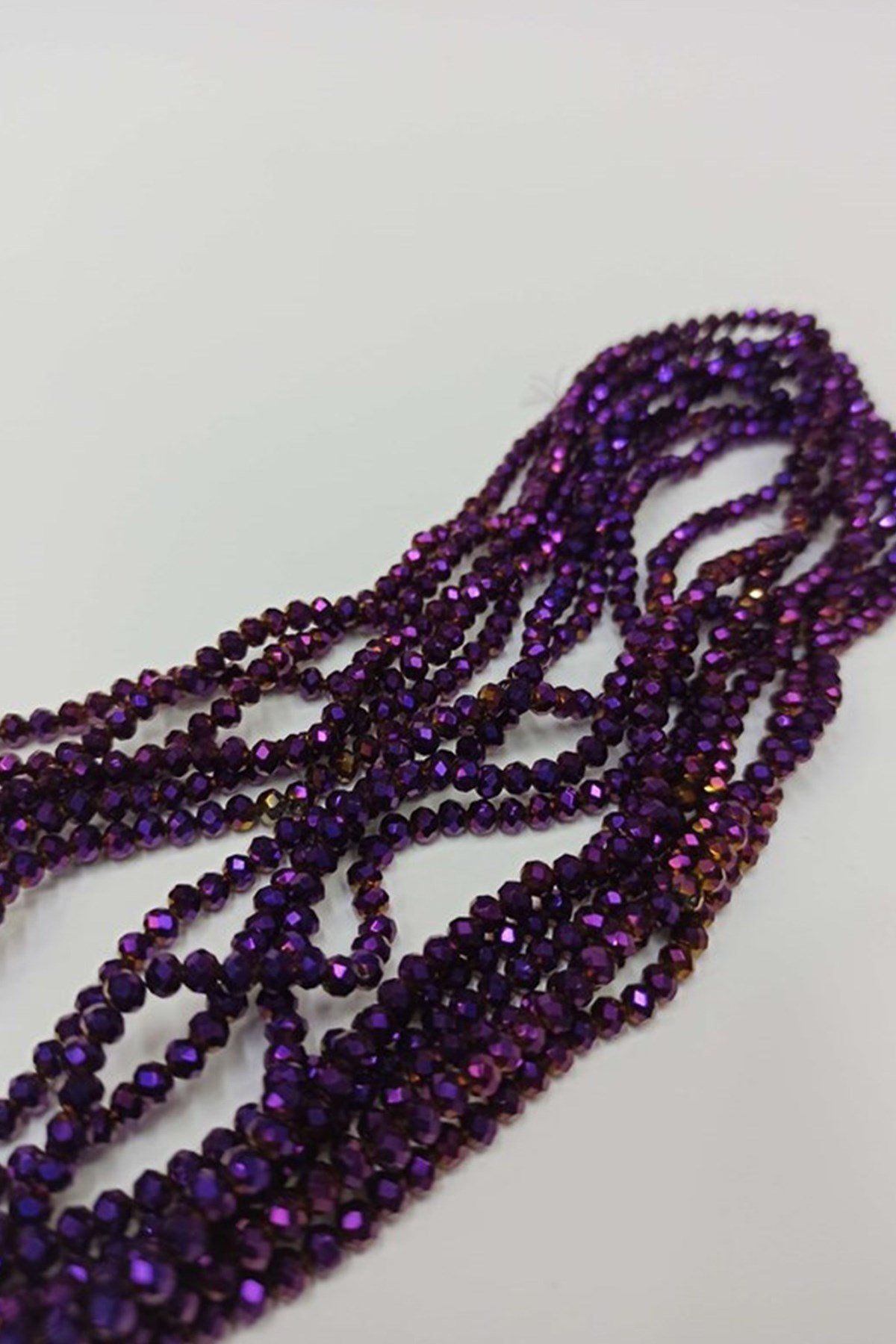 Koyu Mor Kristal Boncuk 4 mm