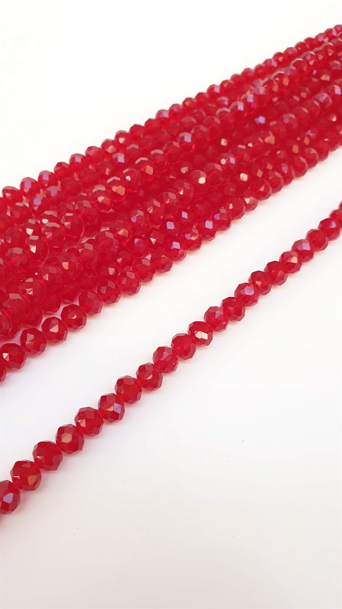 Dark Transparent Red Crystal Beads 8 mm
