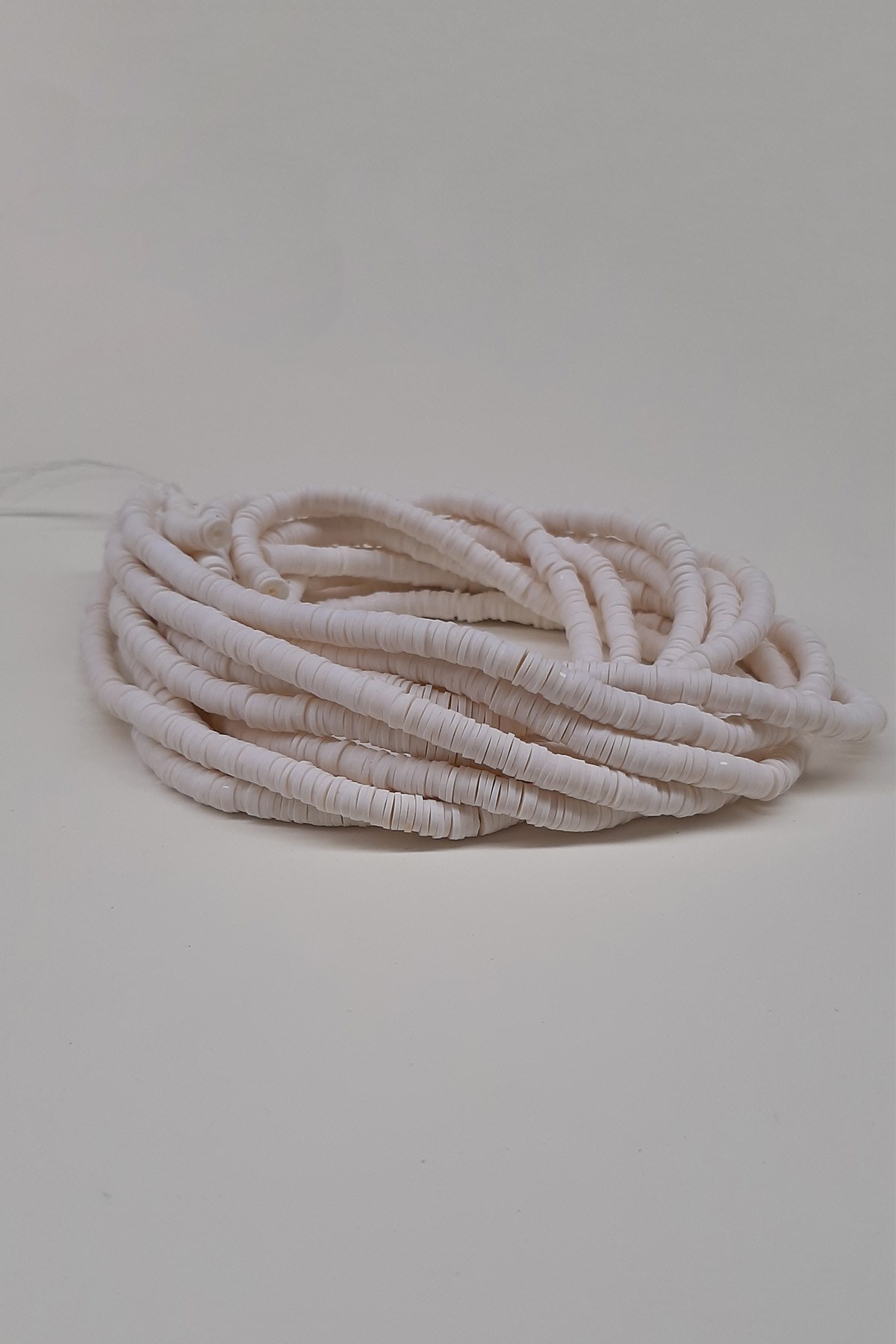 Krem Fimo Hamur Boncuk 6Mm