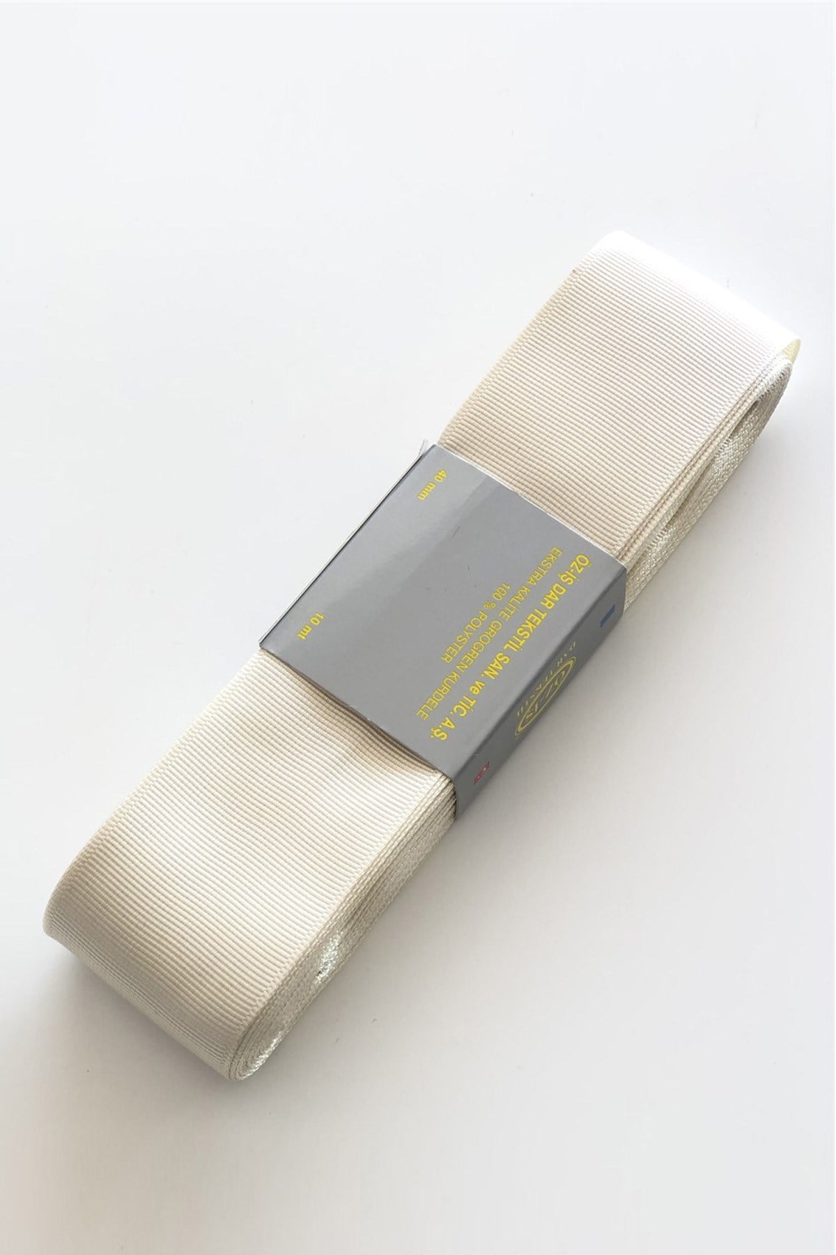 Cream Grosgrain Ribbon 4 cm 10 mt