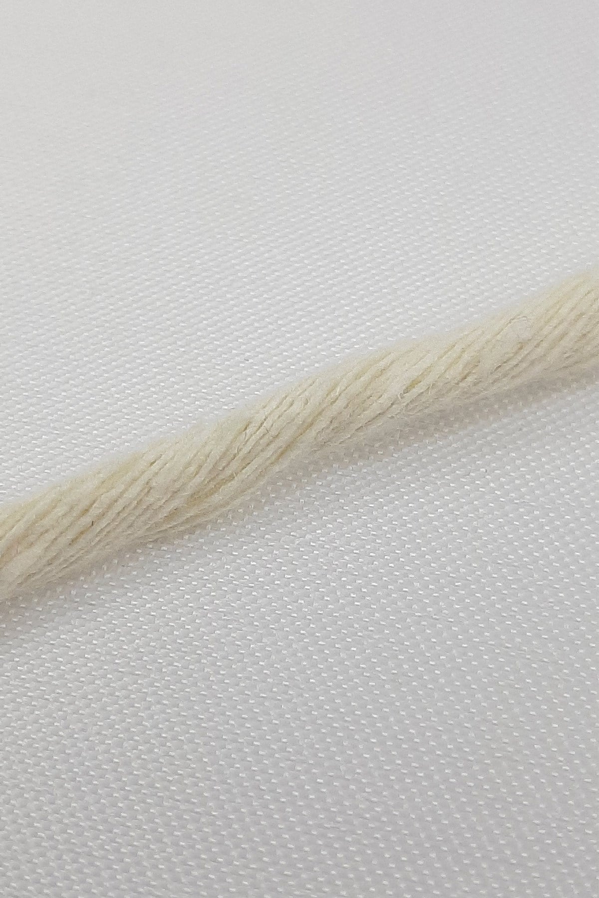 Cream Thin Twist Macrame
