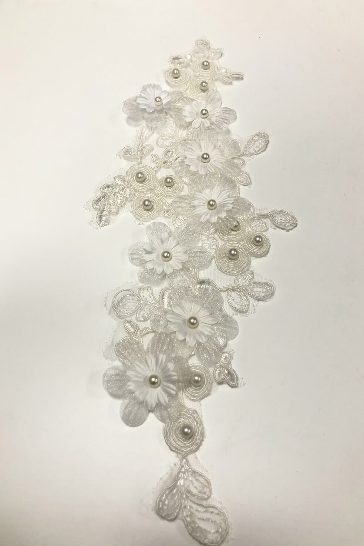 Cream Pearl Embroidered Piece Guipure Lace