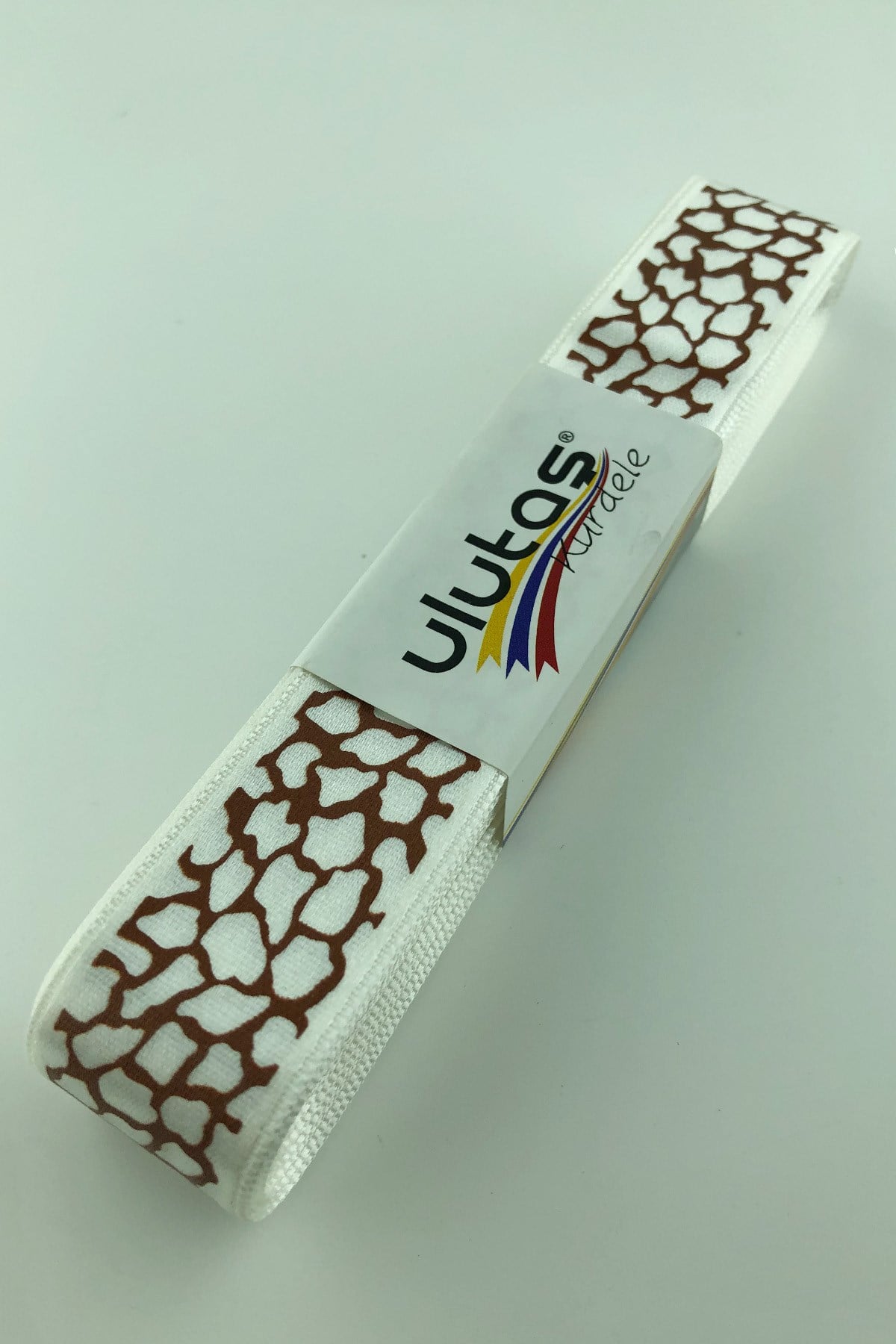 Cream Marble Pattern Printed Satin Ribbon 2.5 cm