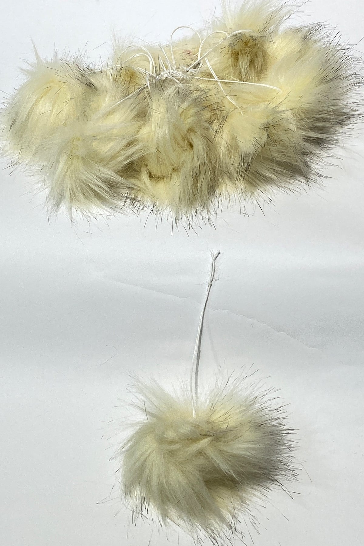 Cream Fur Pompom