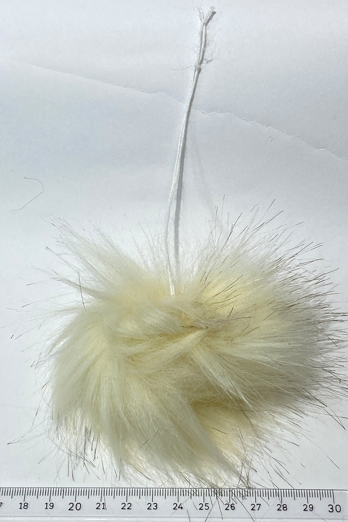 Cream Fur Pompom