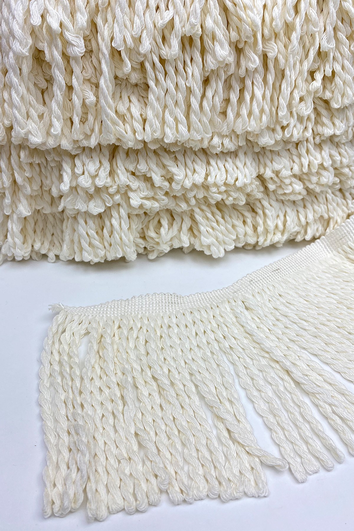 Cream Cotton Bouillon Fringe Tassel