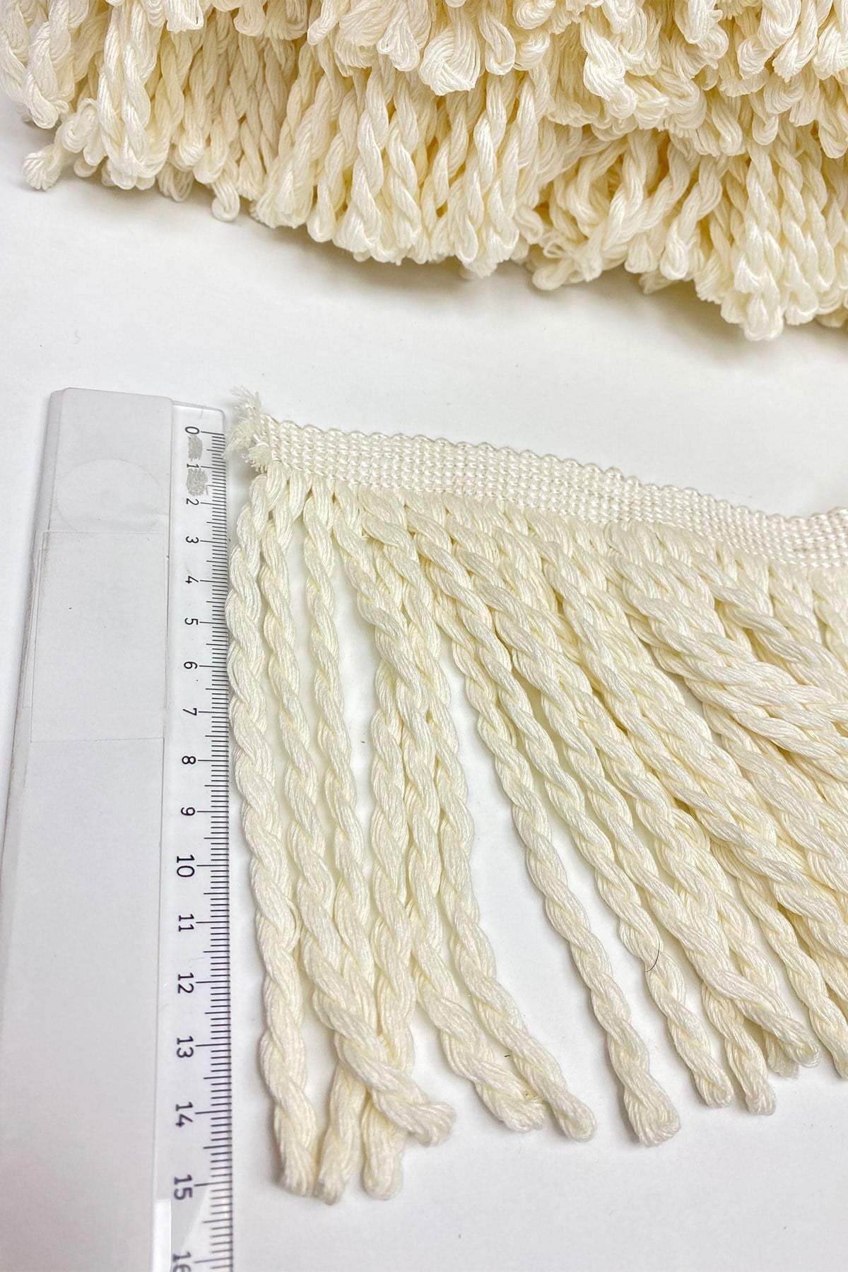 Cream Cotton Bouillon Fringe Tassel