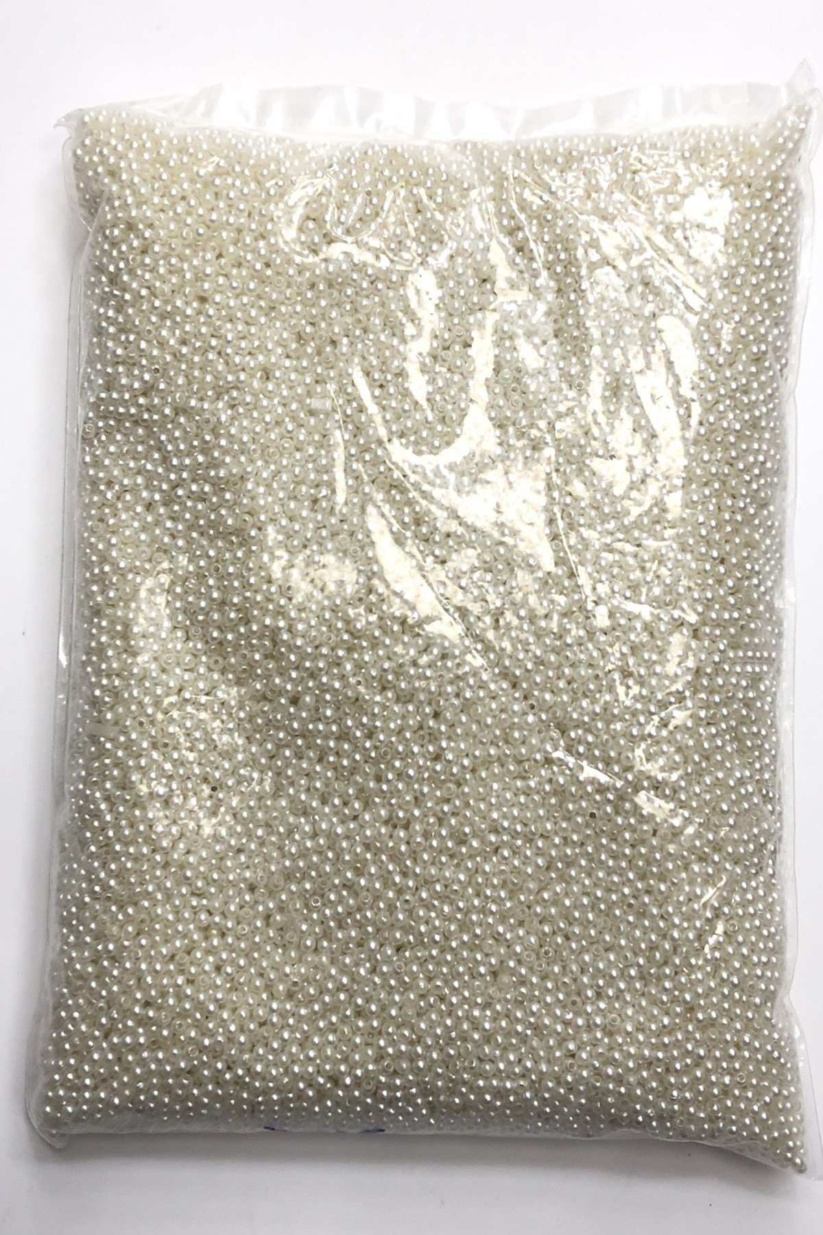Krem Plastik İnci Boncuk 3 mm
