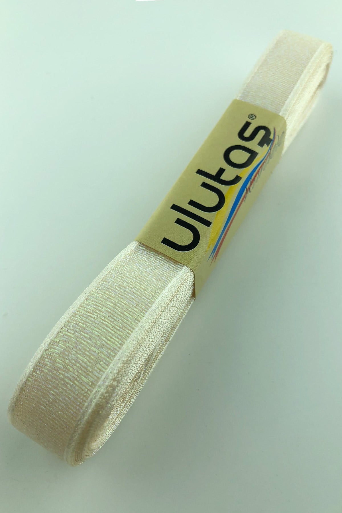 Cream Glitter Ribbon 1.5