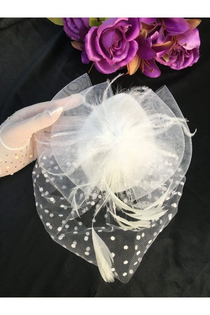 Krem Vualet Nikah Şapkası