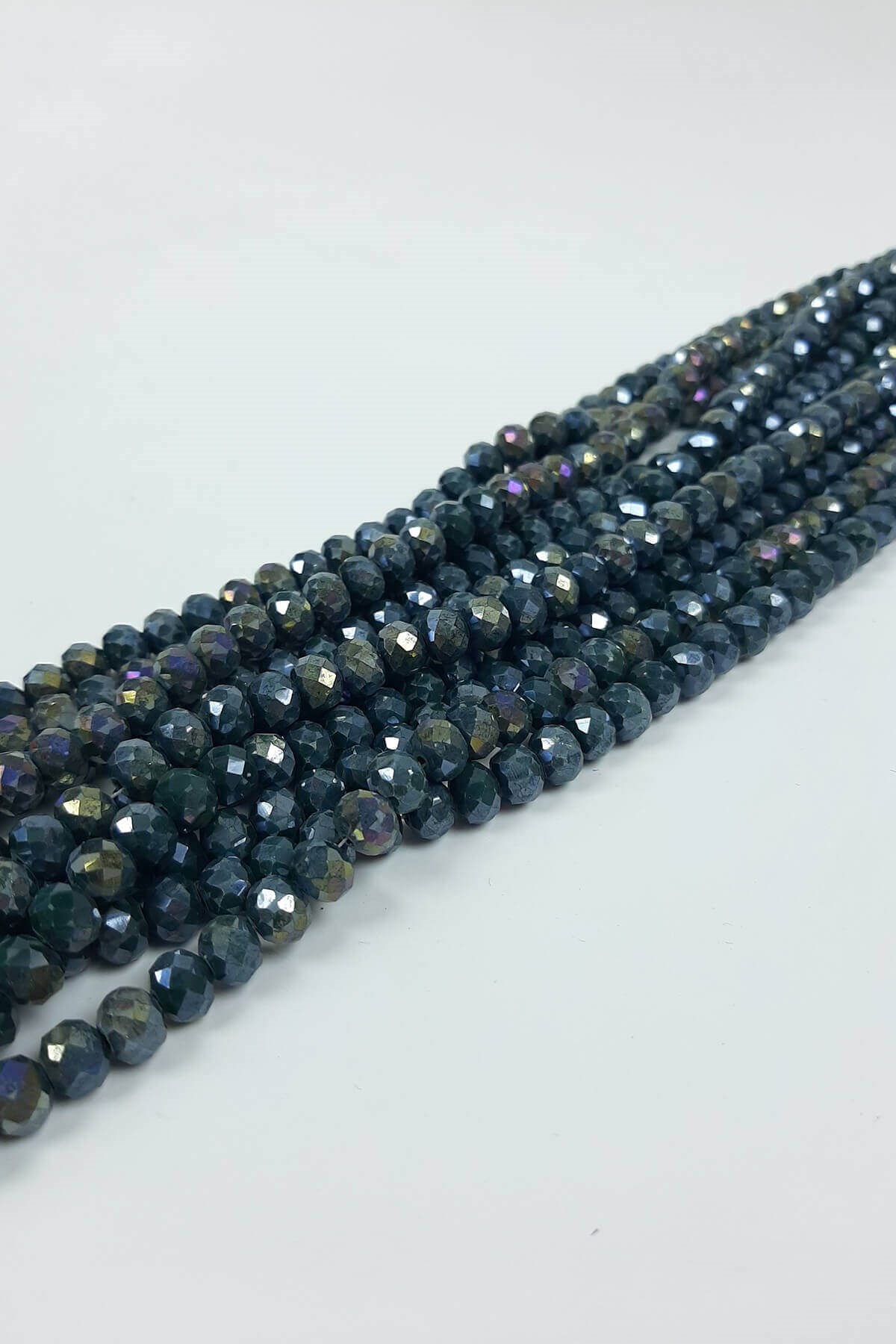 Kristal Boncuk 8 mm Mat Yeşil