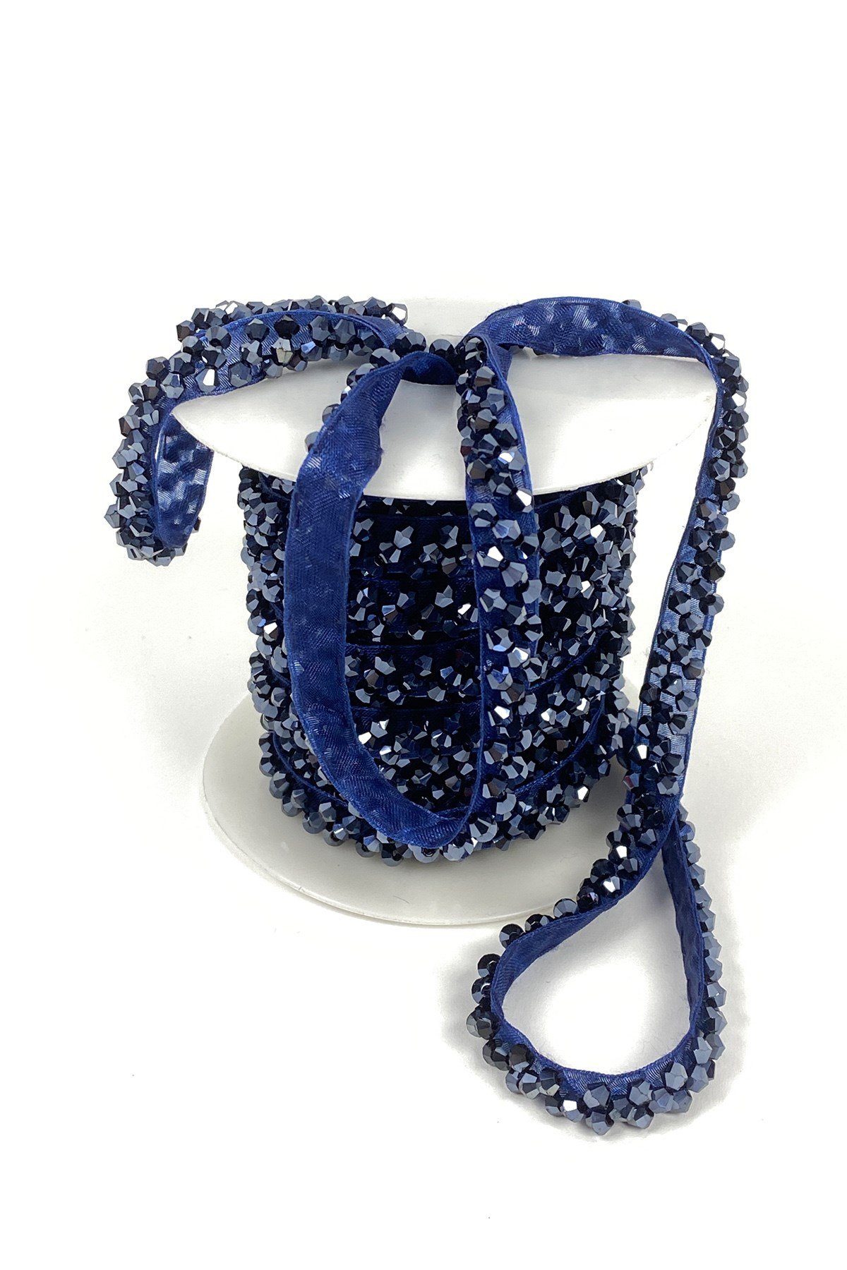 Crystal Bead Embroidered Ribbon