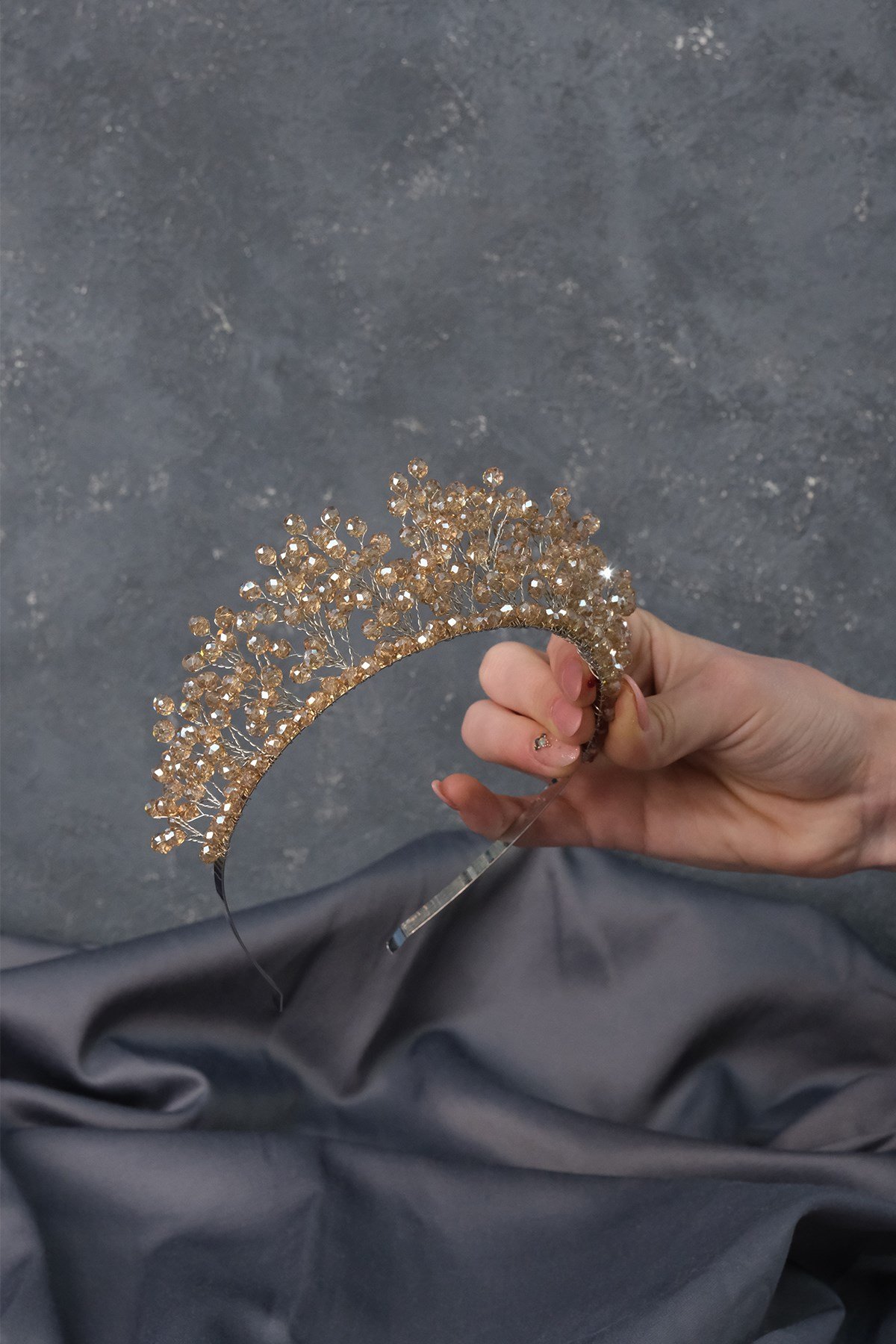 Crystal Beaded Aren Bridal Henna Crown