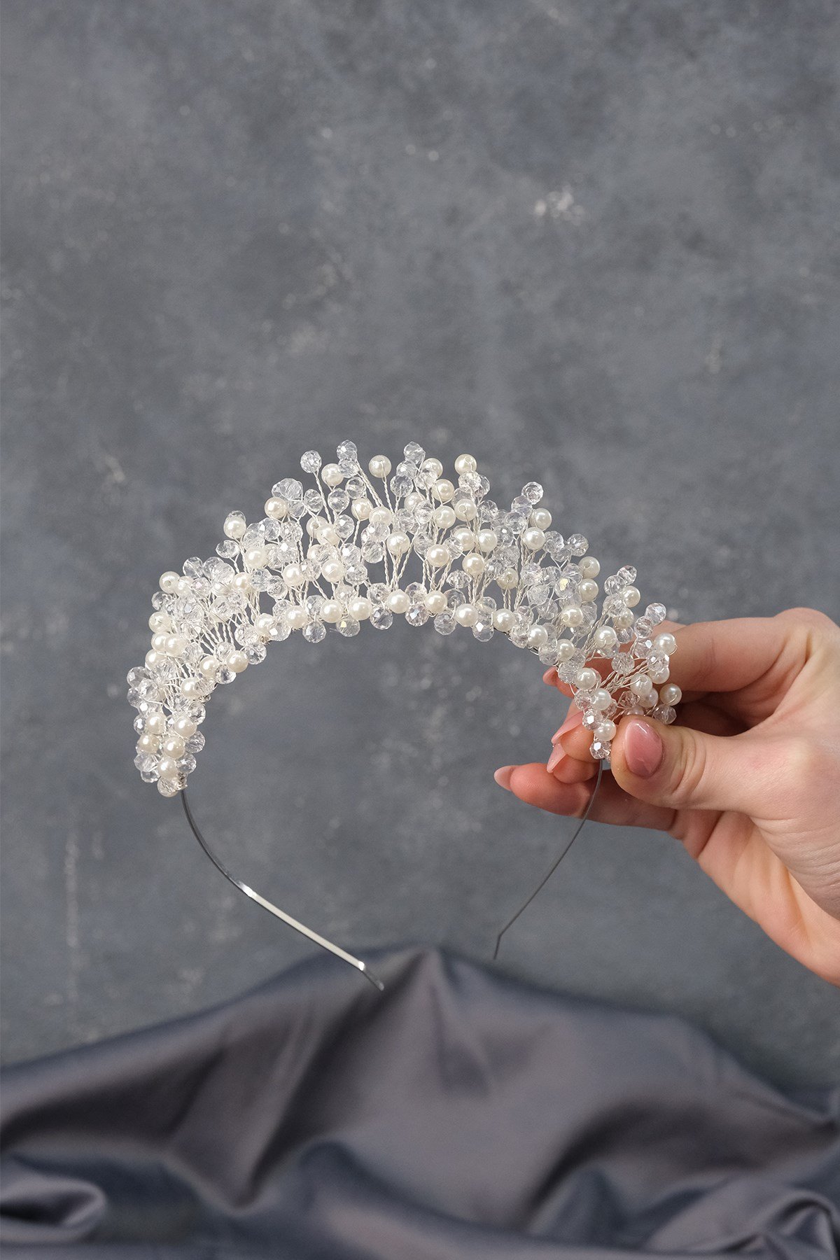 Crystal Beaded Aren Bridal Henna Crown