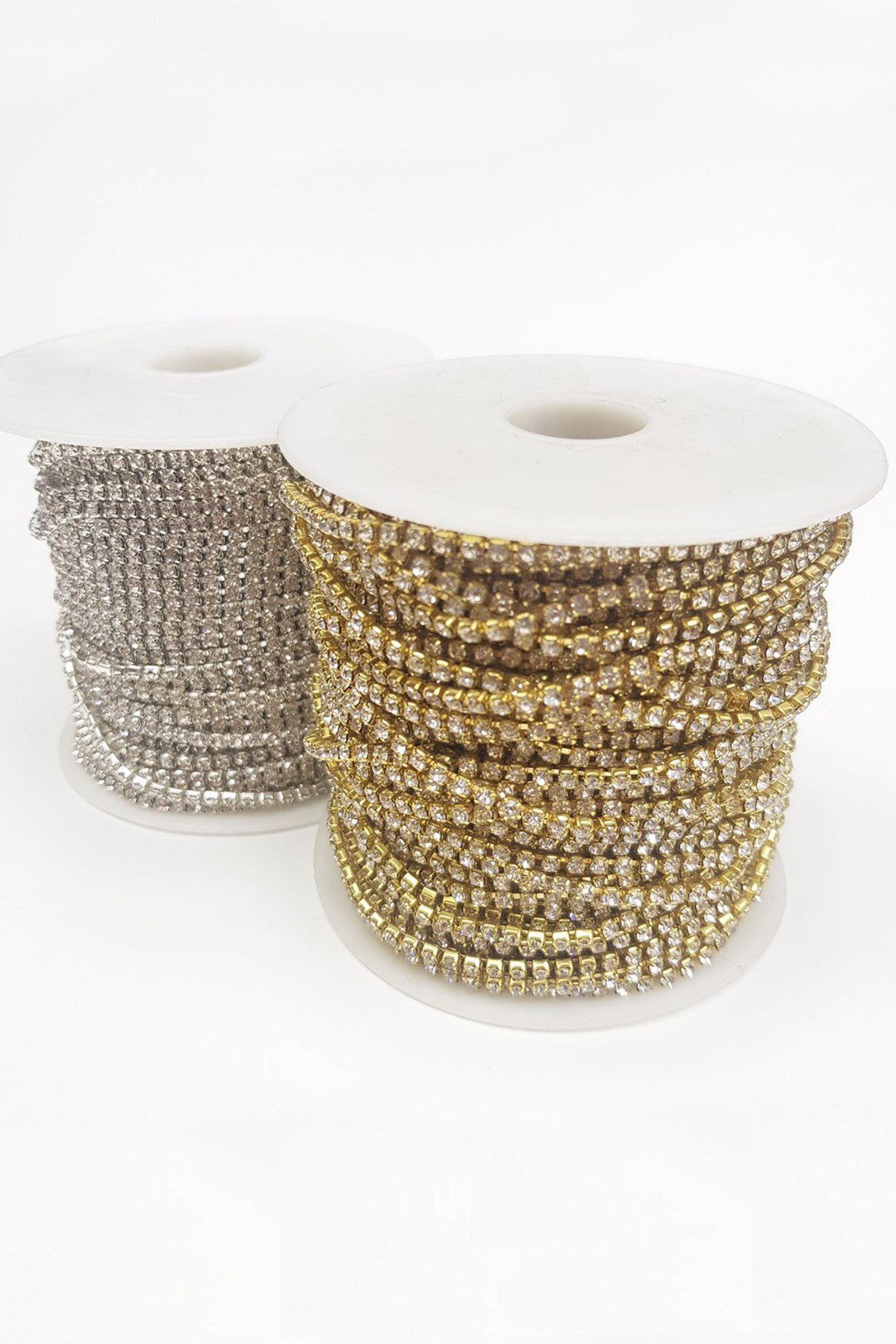 Kristal Sık Taşlı,Metal Yuvalı Şerit