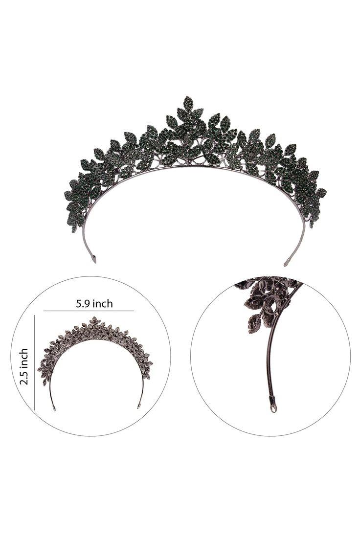 Crystal Embellished Flower Pattern Bridal Henna Night Tiara, Silver Tiara for Special Occasions