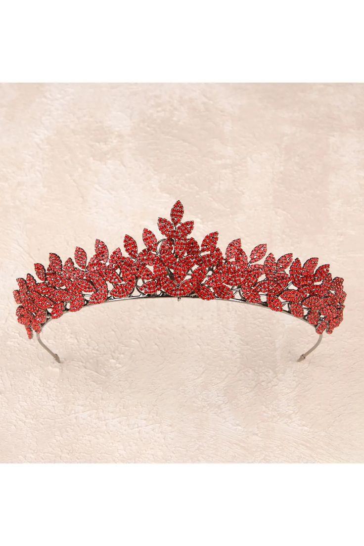 Crystal Embellished Flower Pattern Bridal Henna Night Tiara, Silver Tiara for Special Occasions