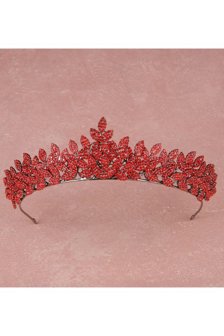 Crystal Embellished Flower Pattern Bridal Henna Night Tiara, Silver Tiara for Special Occasions