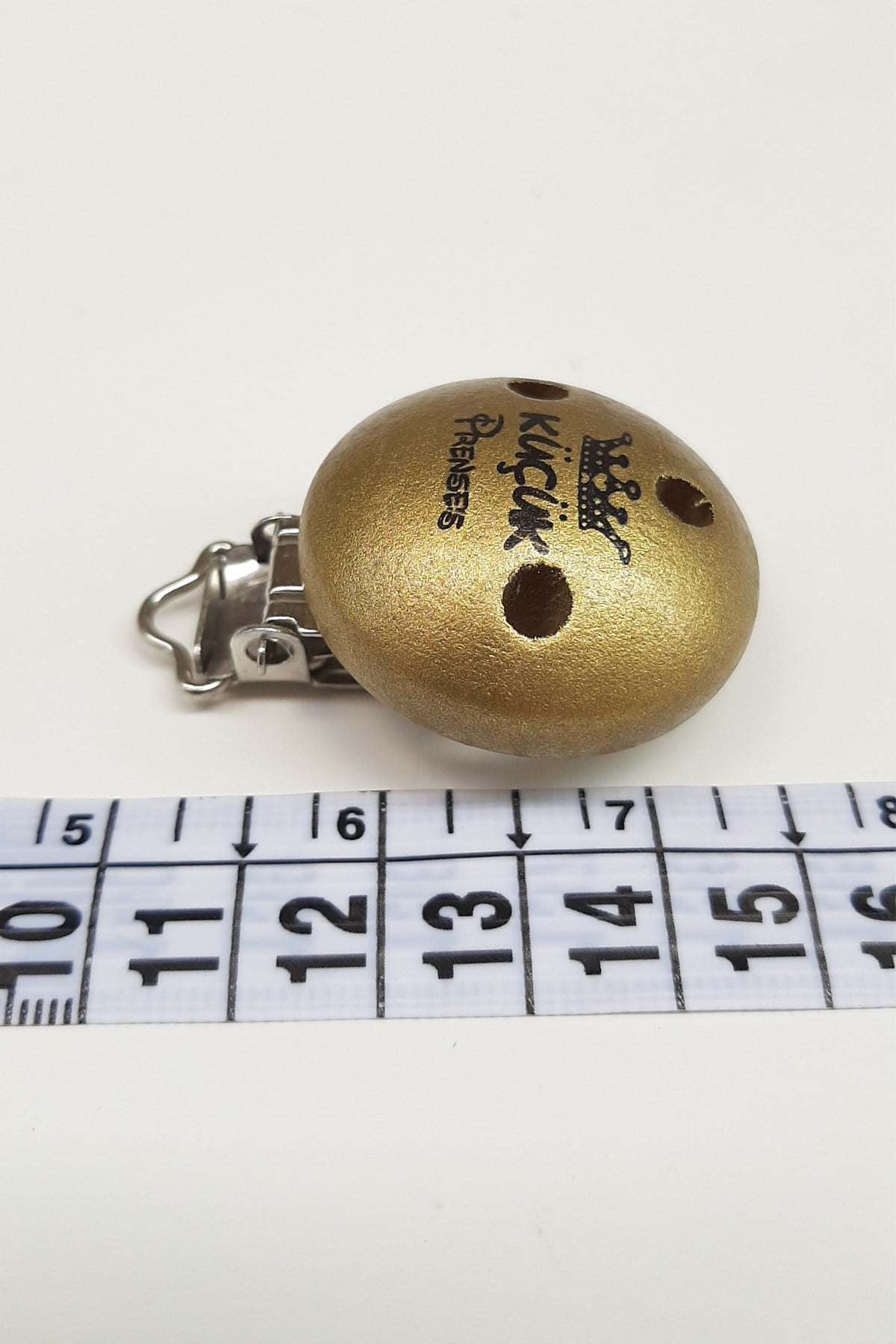 Little Princess Printed Gold Pacifier Hanger