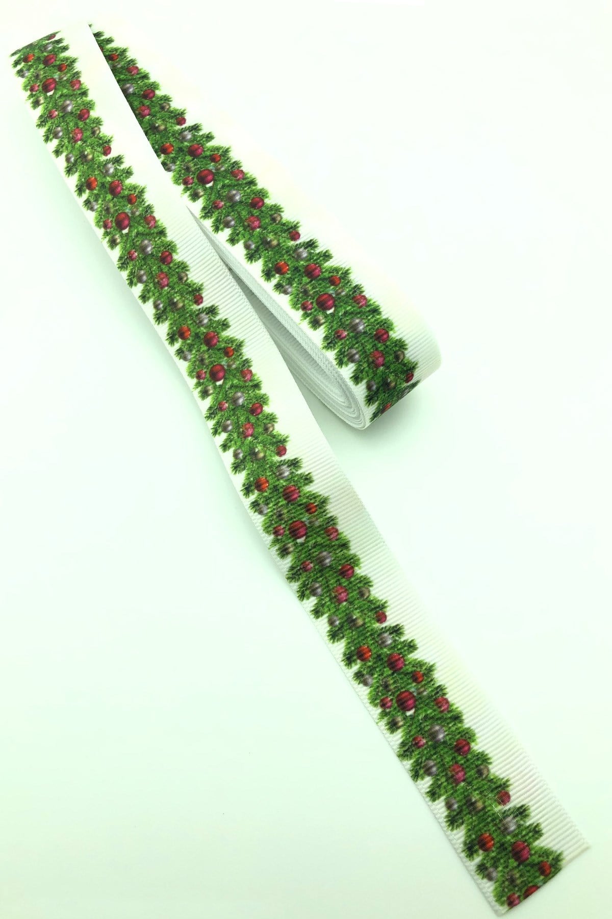 Small Christmas Themed Printed Grosgrain Ribbon 10 Mt