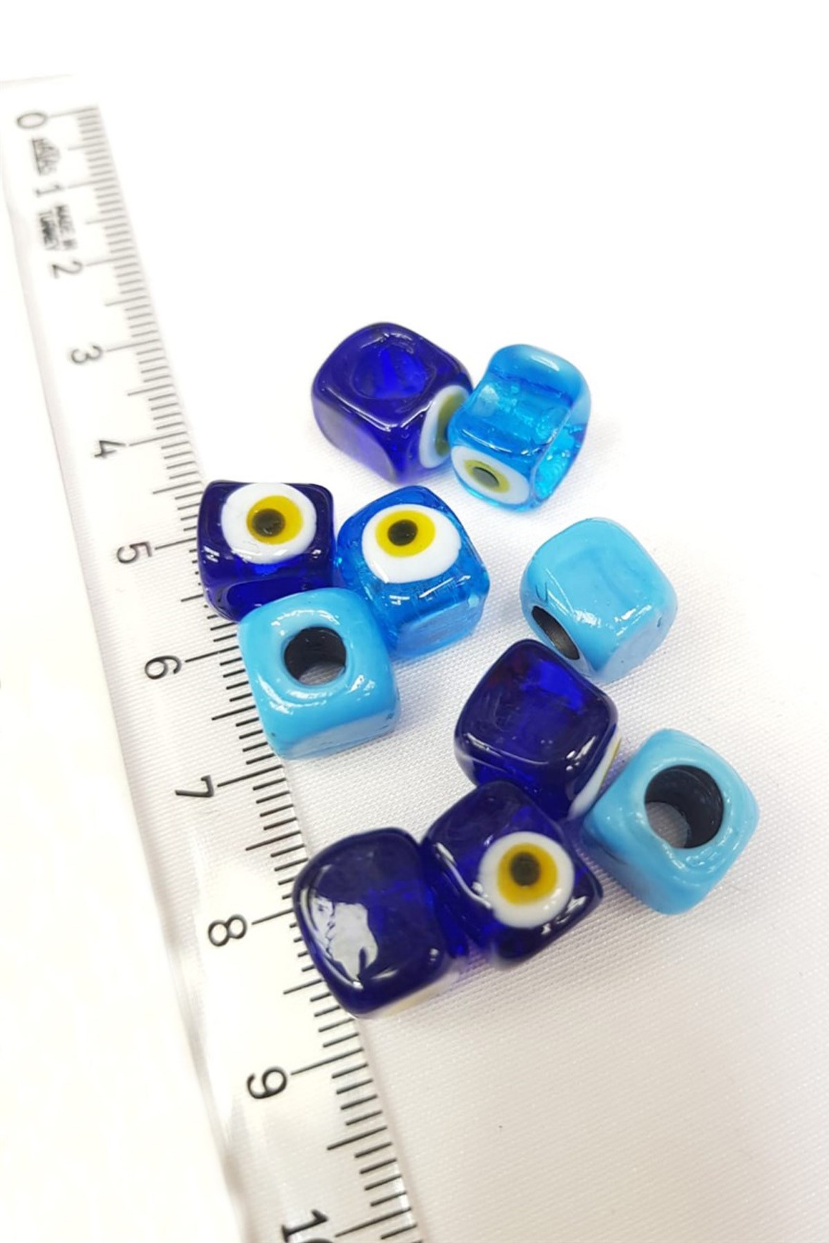 Cube Model Evil Eye Beads