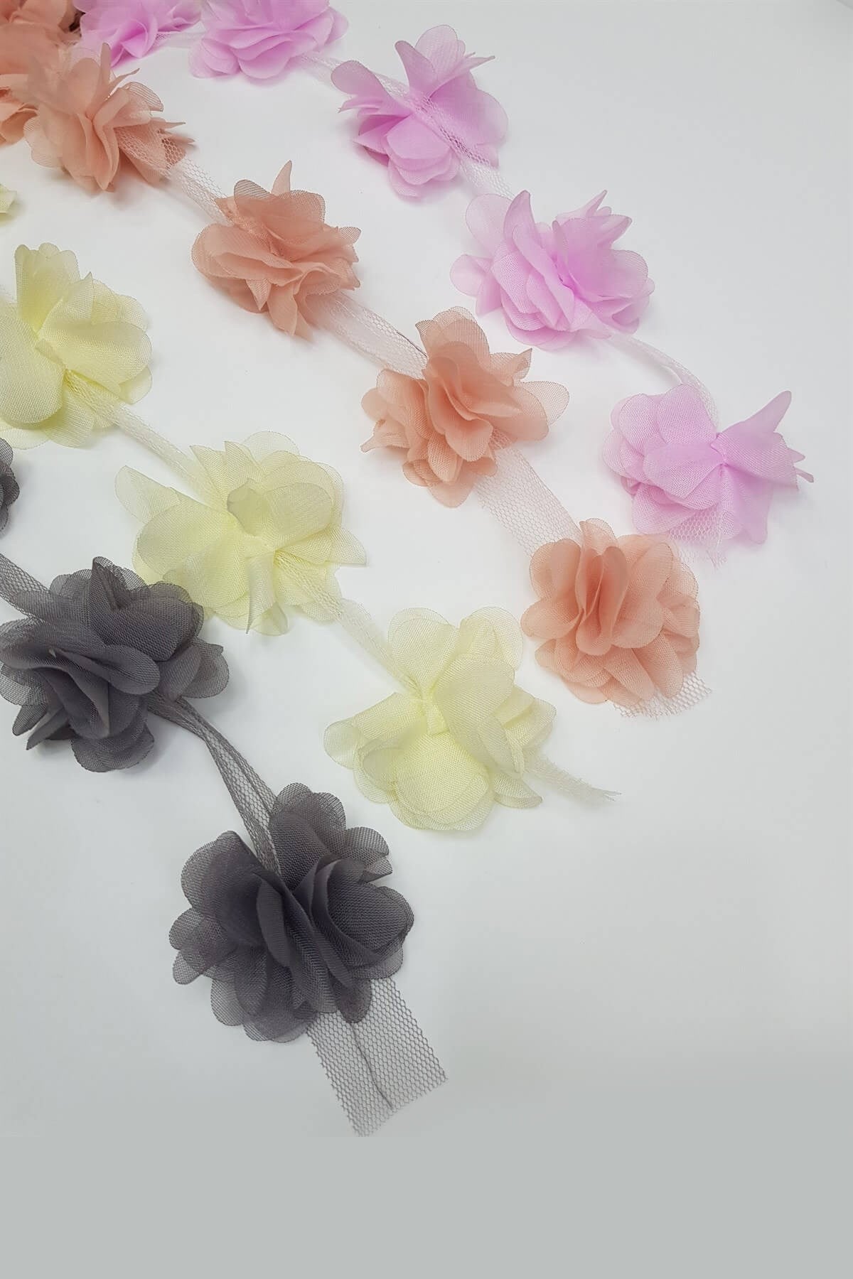 Laser Cut Tulle Colorful Flower