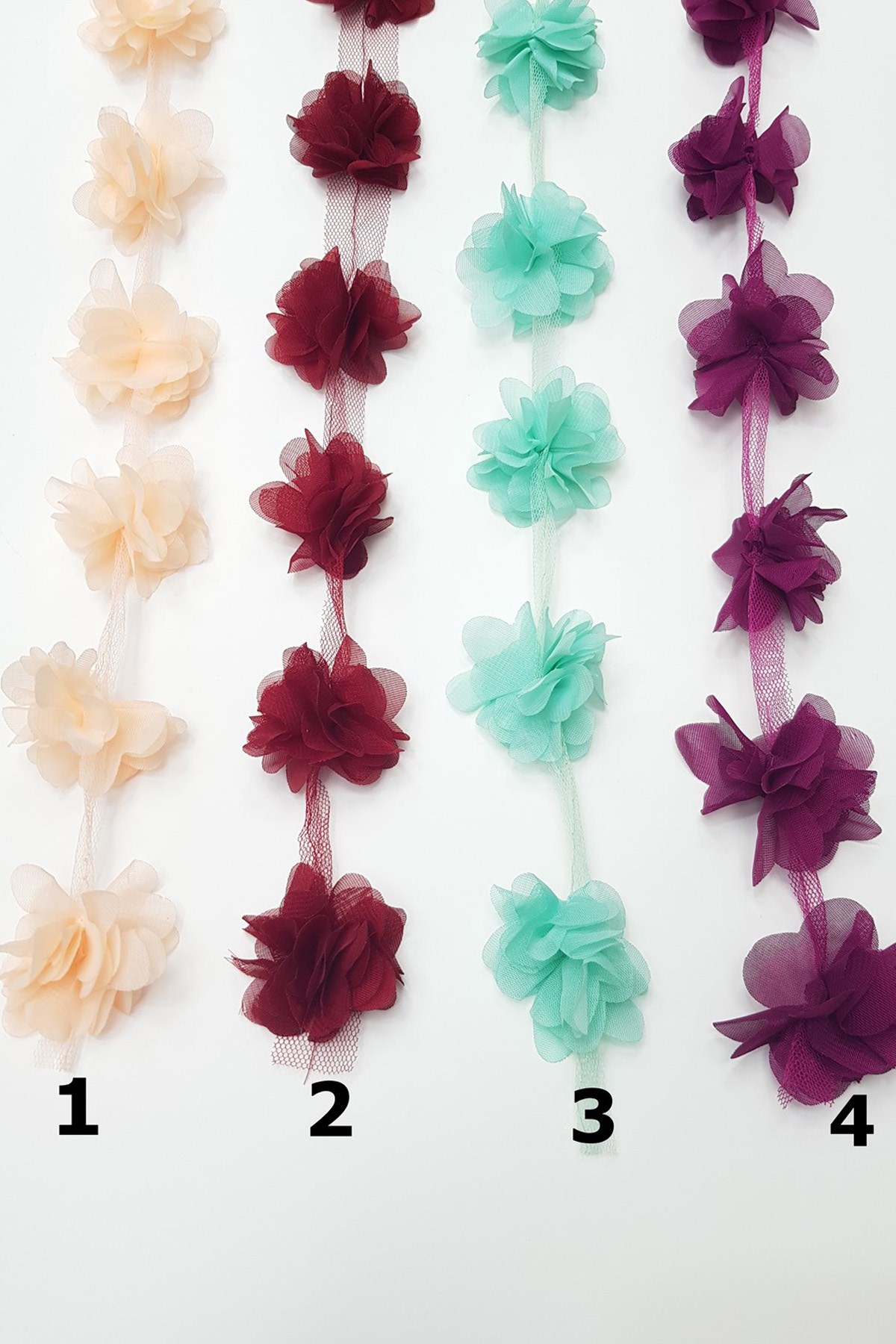 الشريط الزهور تول قص الليزر