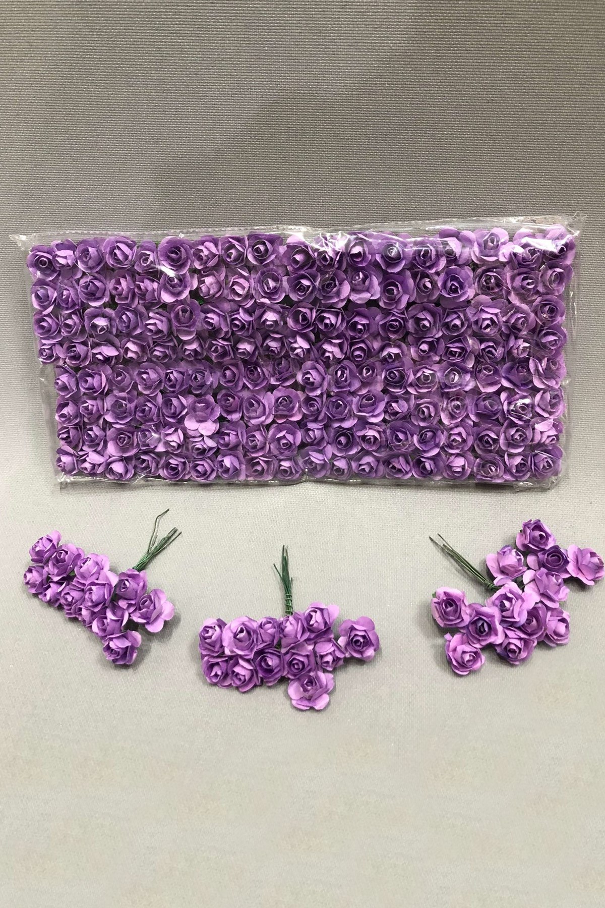 Lilac Paper Rose Flower 1 pack 144 pcs