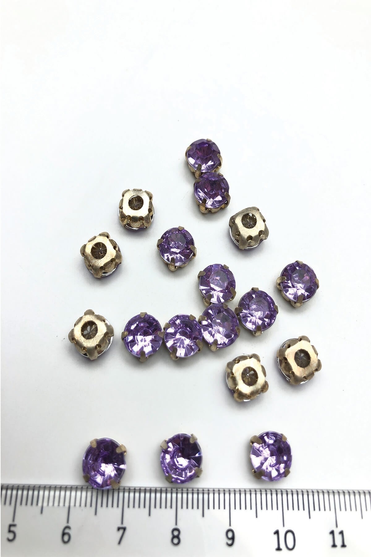 Lilac Framed Plastic Strut Stone 25 pcs