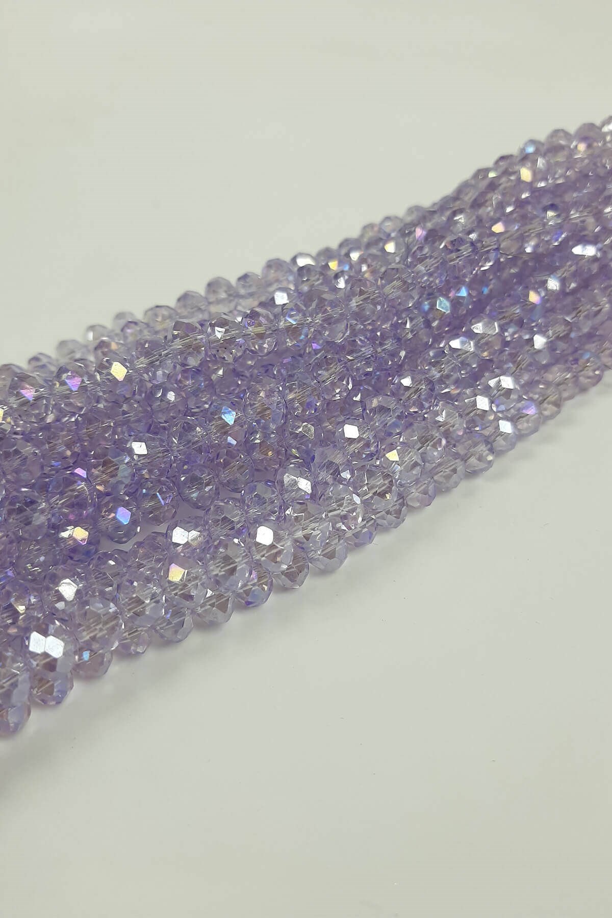 Lila Kristal Boncuk 8 mm