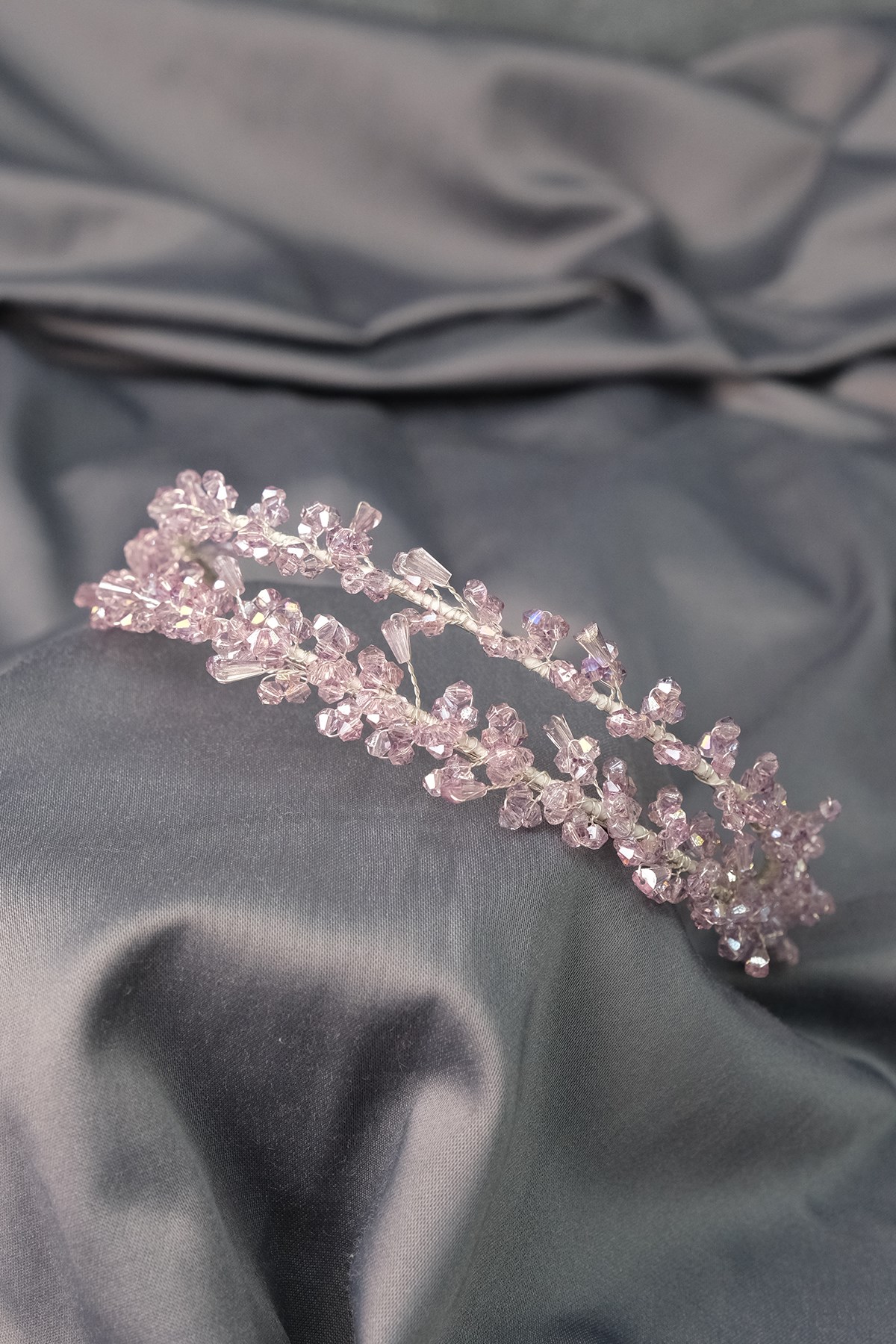 Lila Talya Double Row Beaded Bridal Henna Crown